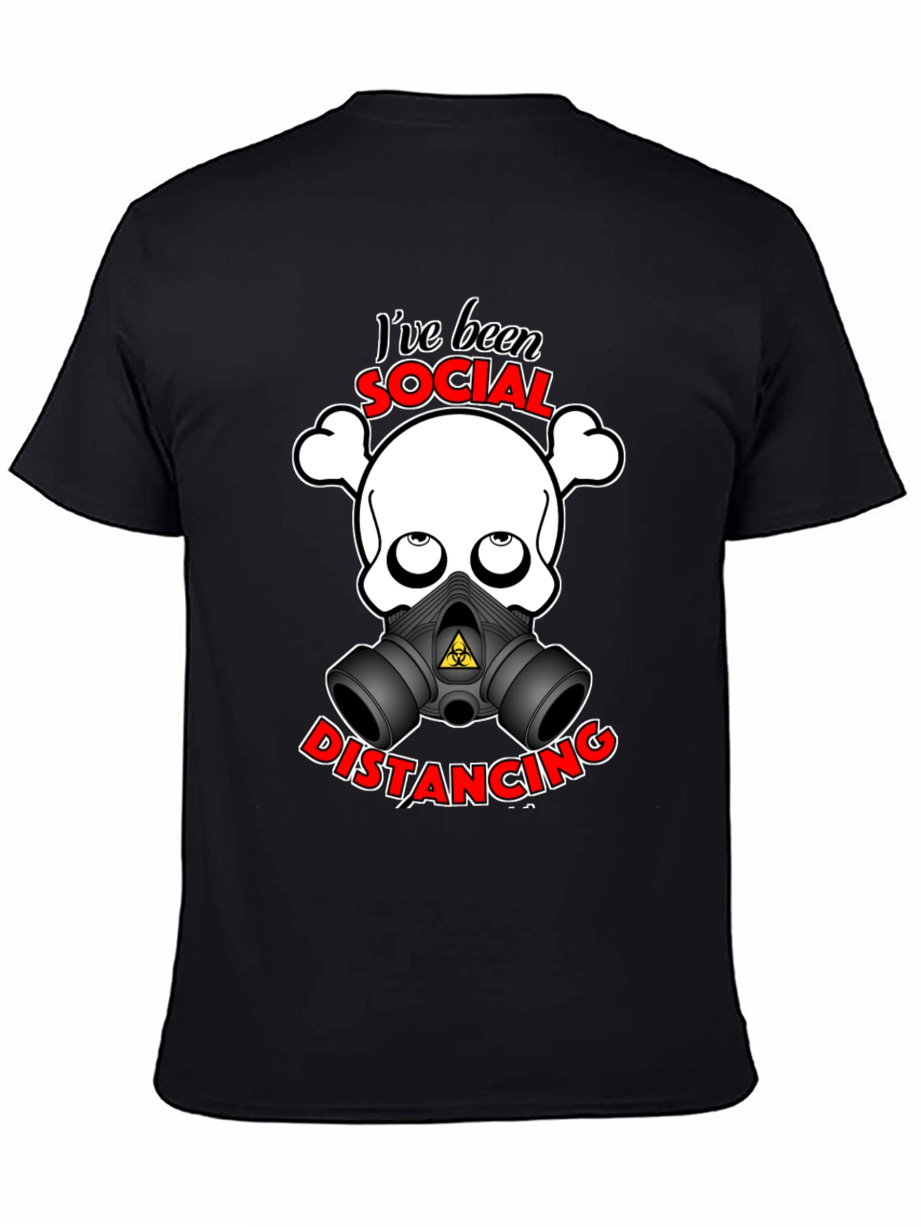 Social Distancing T-Shirt - Funny Skull & Mask Tee