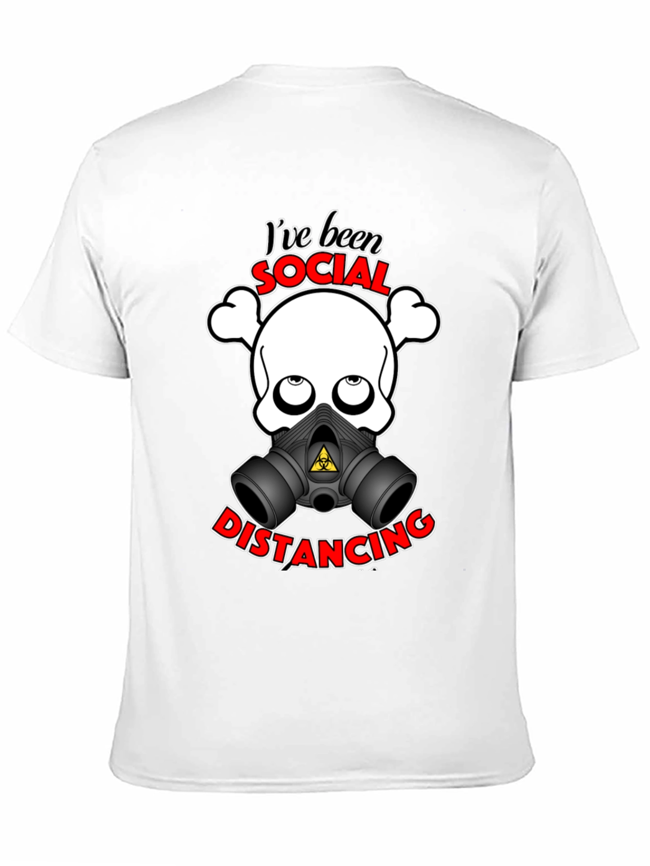 Social Distancing T-Shirt - Funny Skull & Mask Tee
