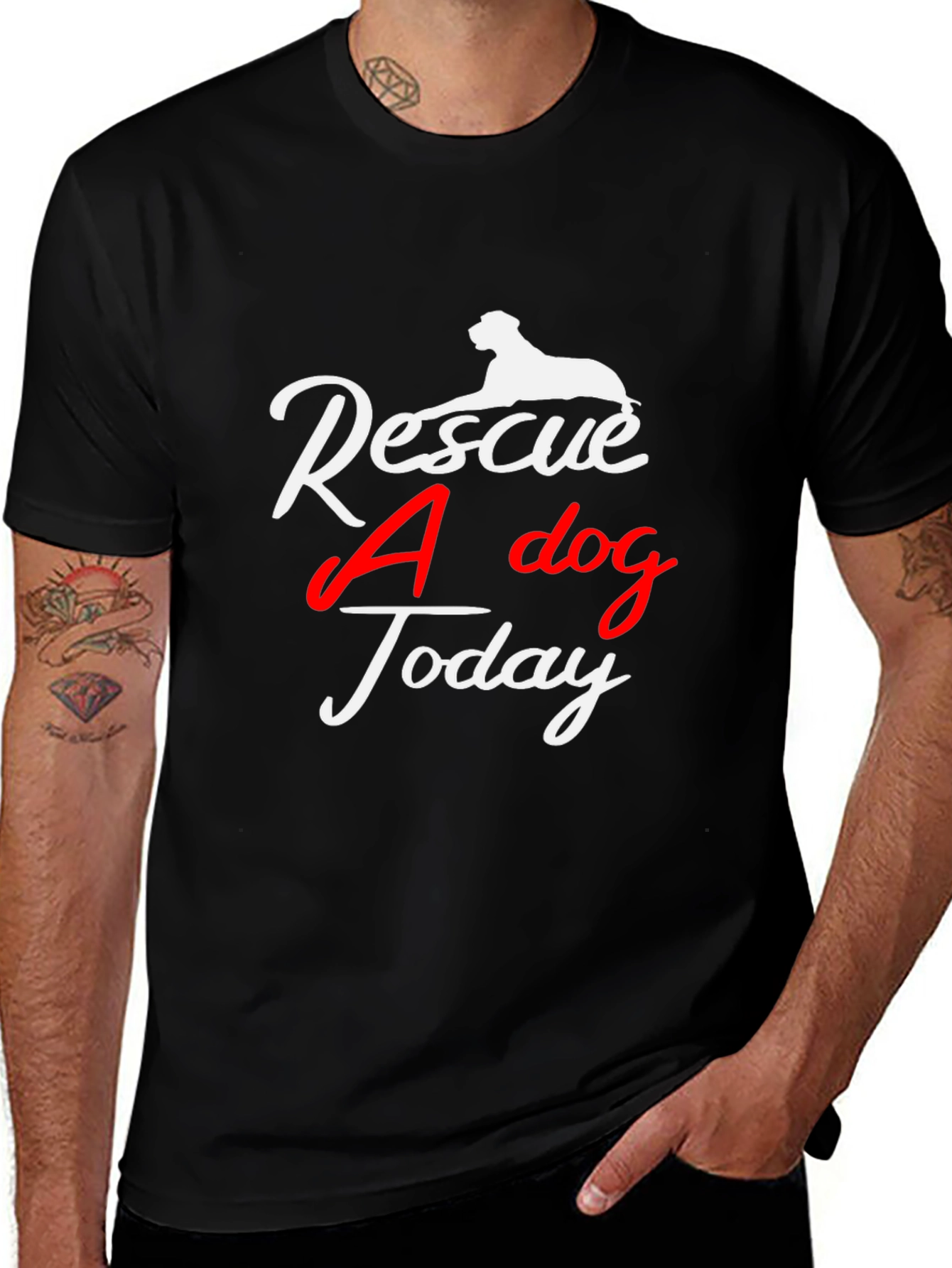 Rescue A Dog Today T-Shirt -  Unisex