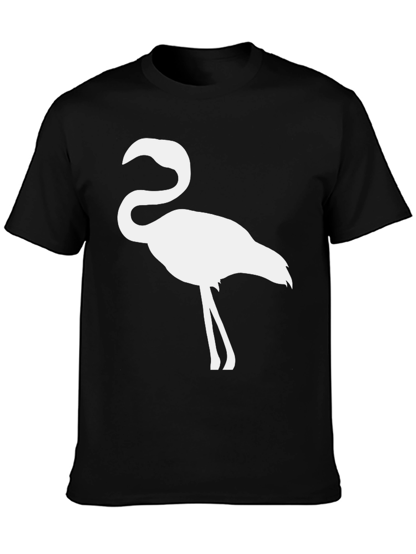 Mens Black Flamingo Graphic Tee