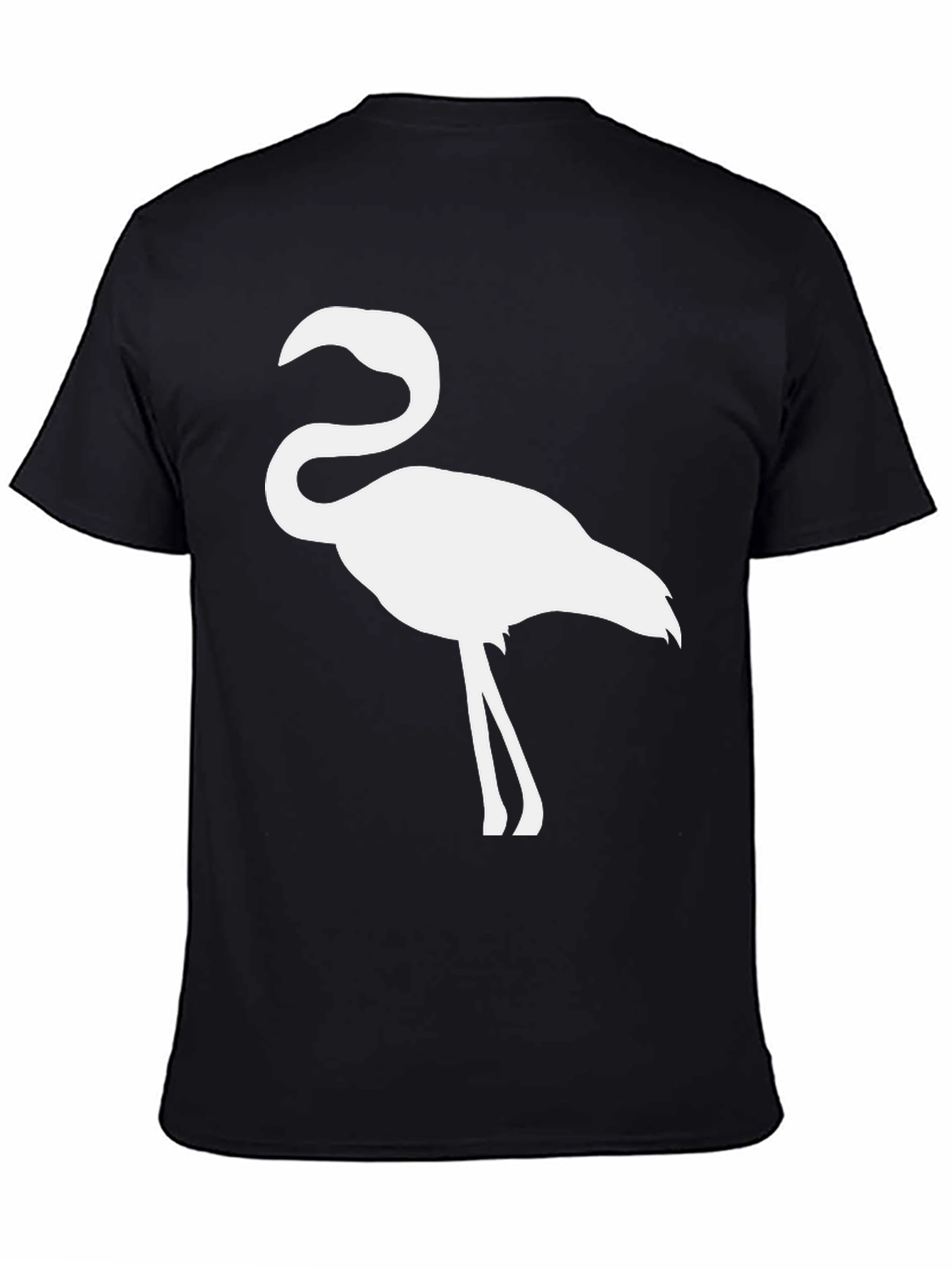 Mens Black Flamingo Graphic Tee