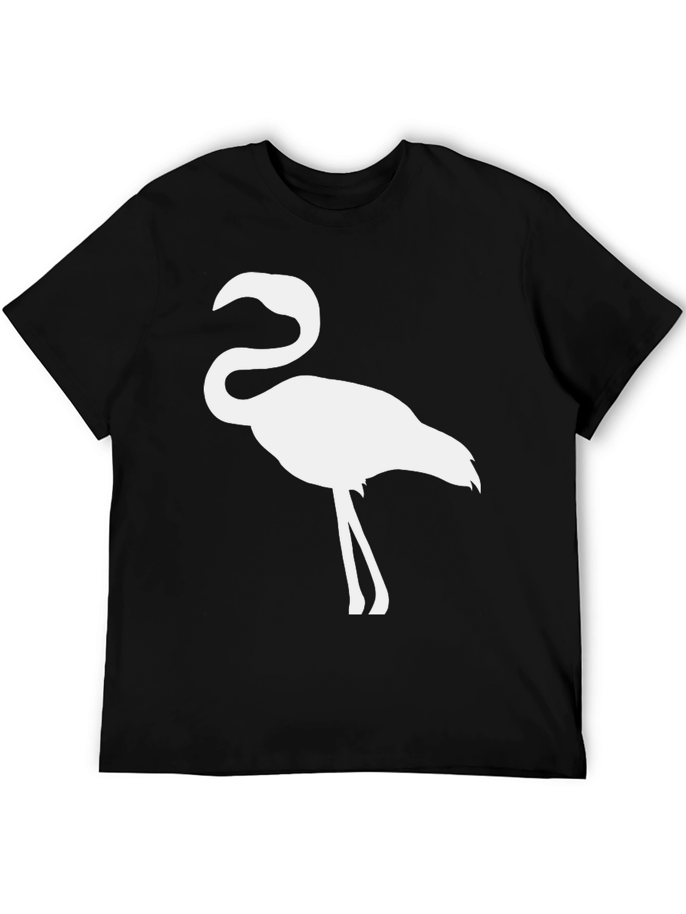 Mens Black Flamingo Graphic Tee
