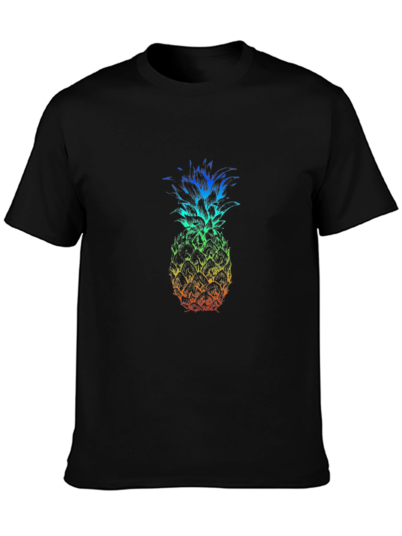 Rainbow Pineapple Graphic T-Shirt