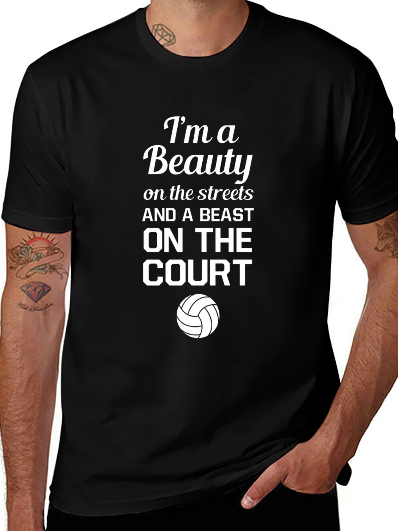 Beauty and Beast Volleyball T-Shirt