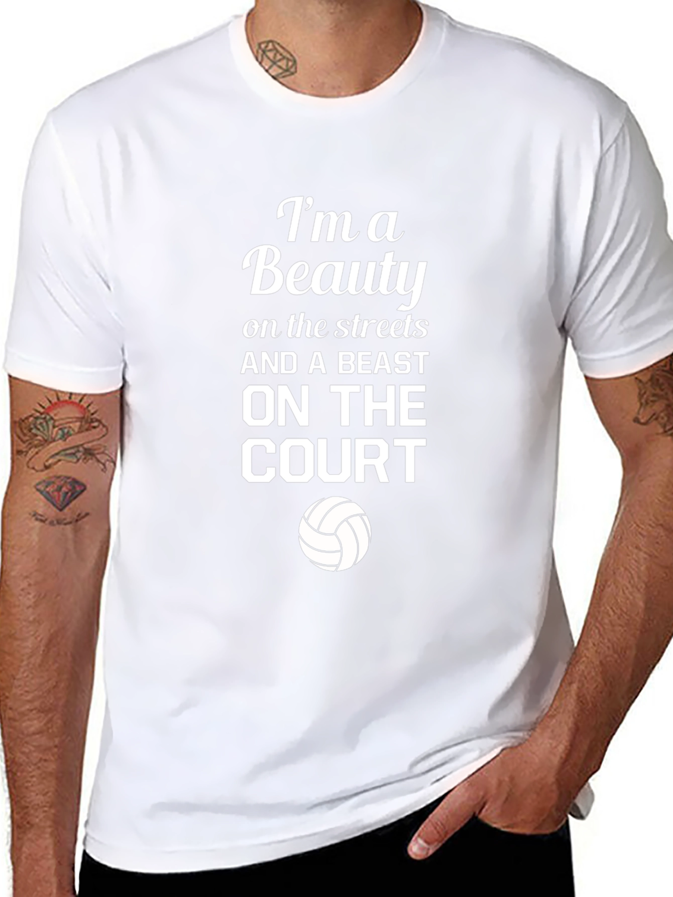 Beauty and Beast Volleyball T-Shirt