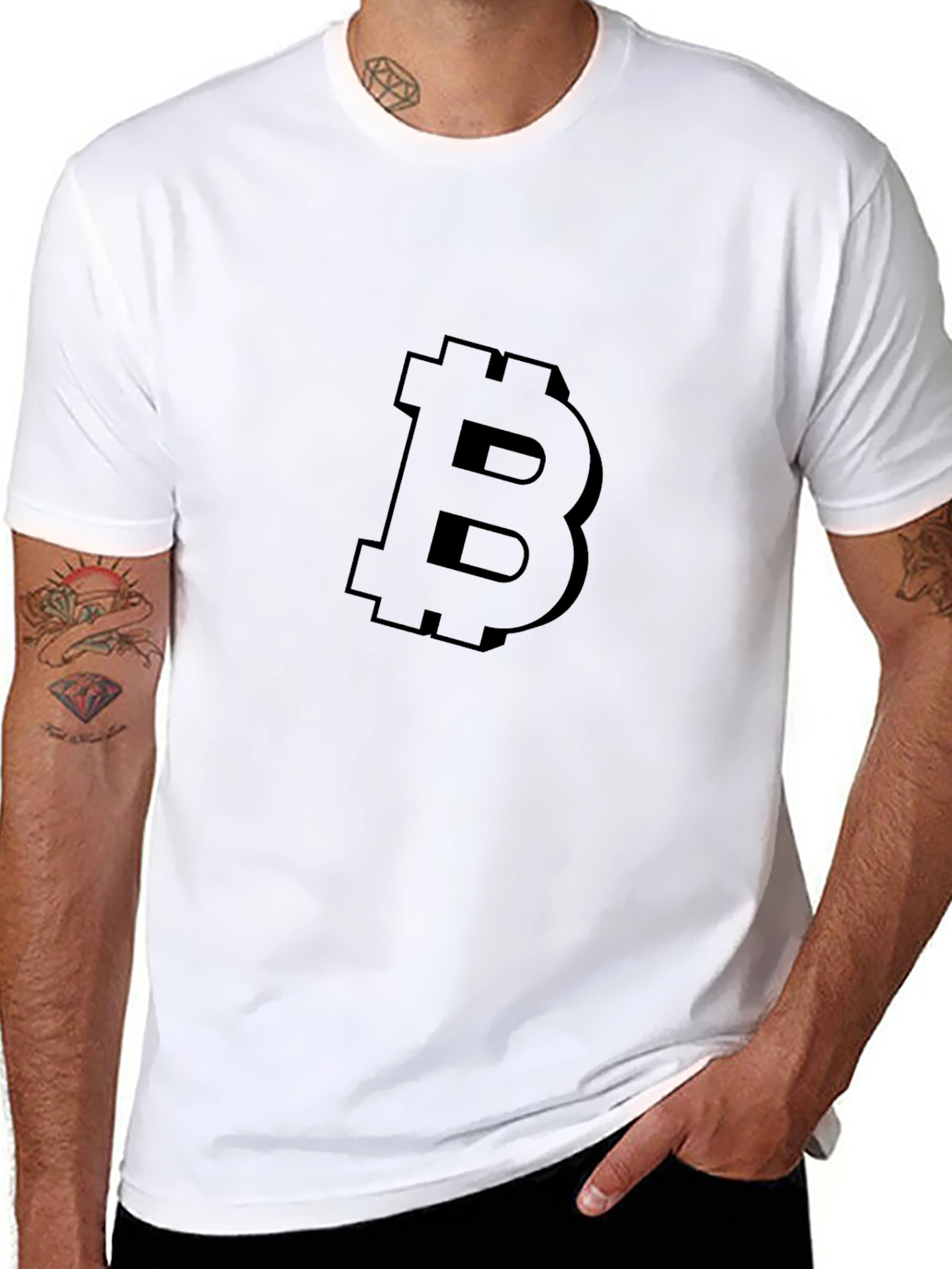 Bitcoin Black T-Shirt Crypto Currency Design