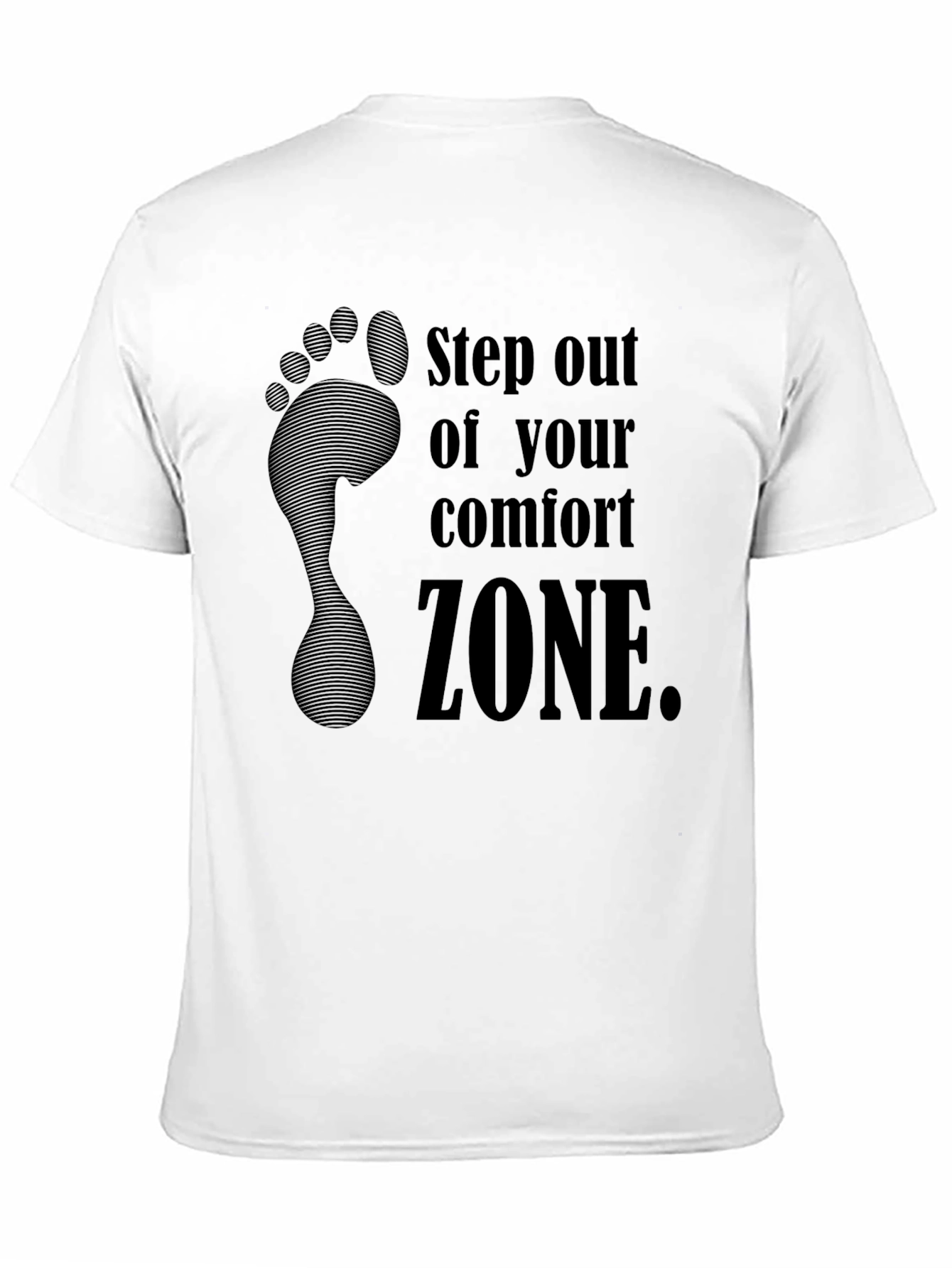 Step Out Comfort Zone Graphic Tee - Black