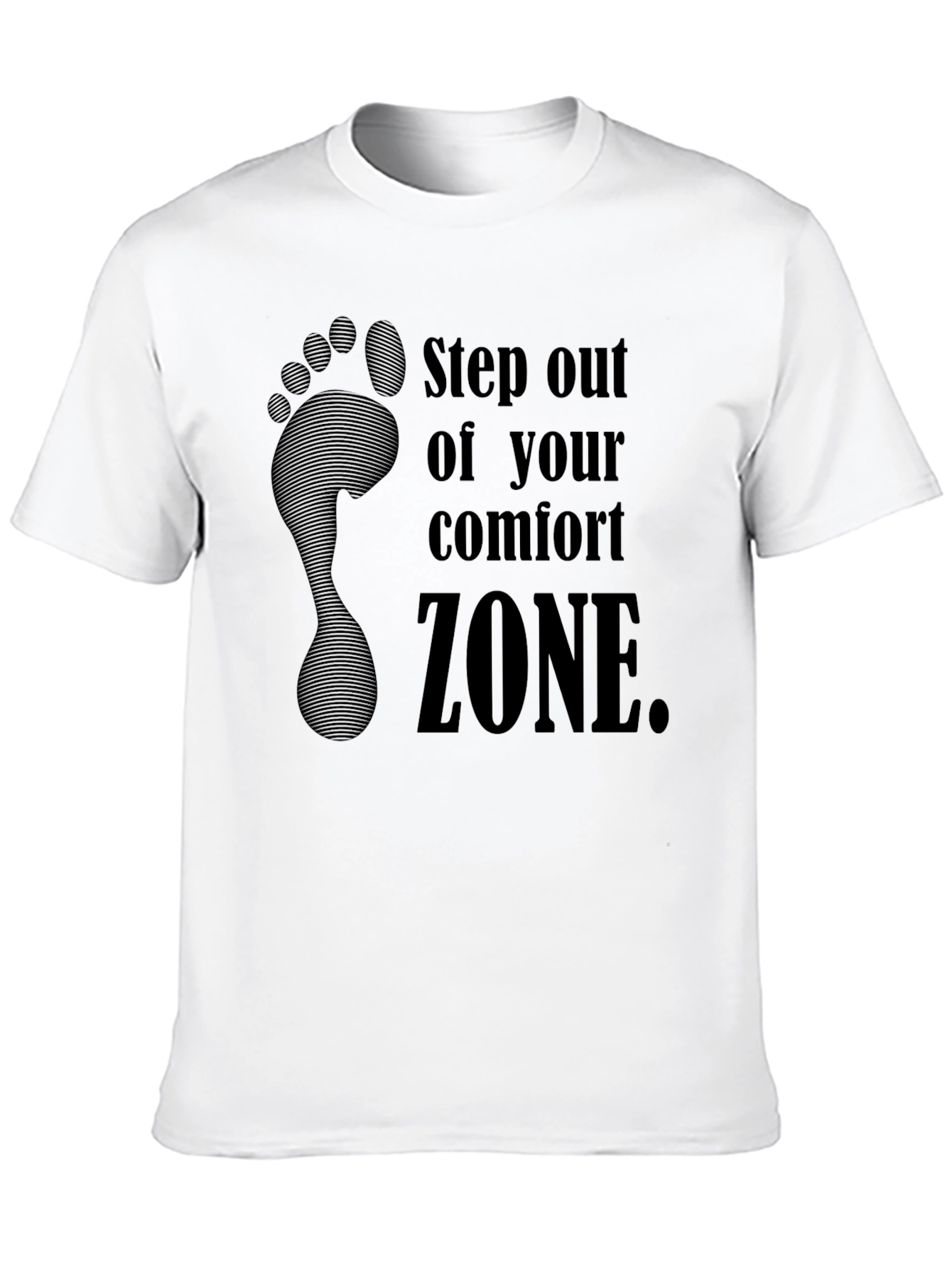 Step Out Comfort Zone Graphic Tee - Black