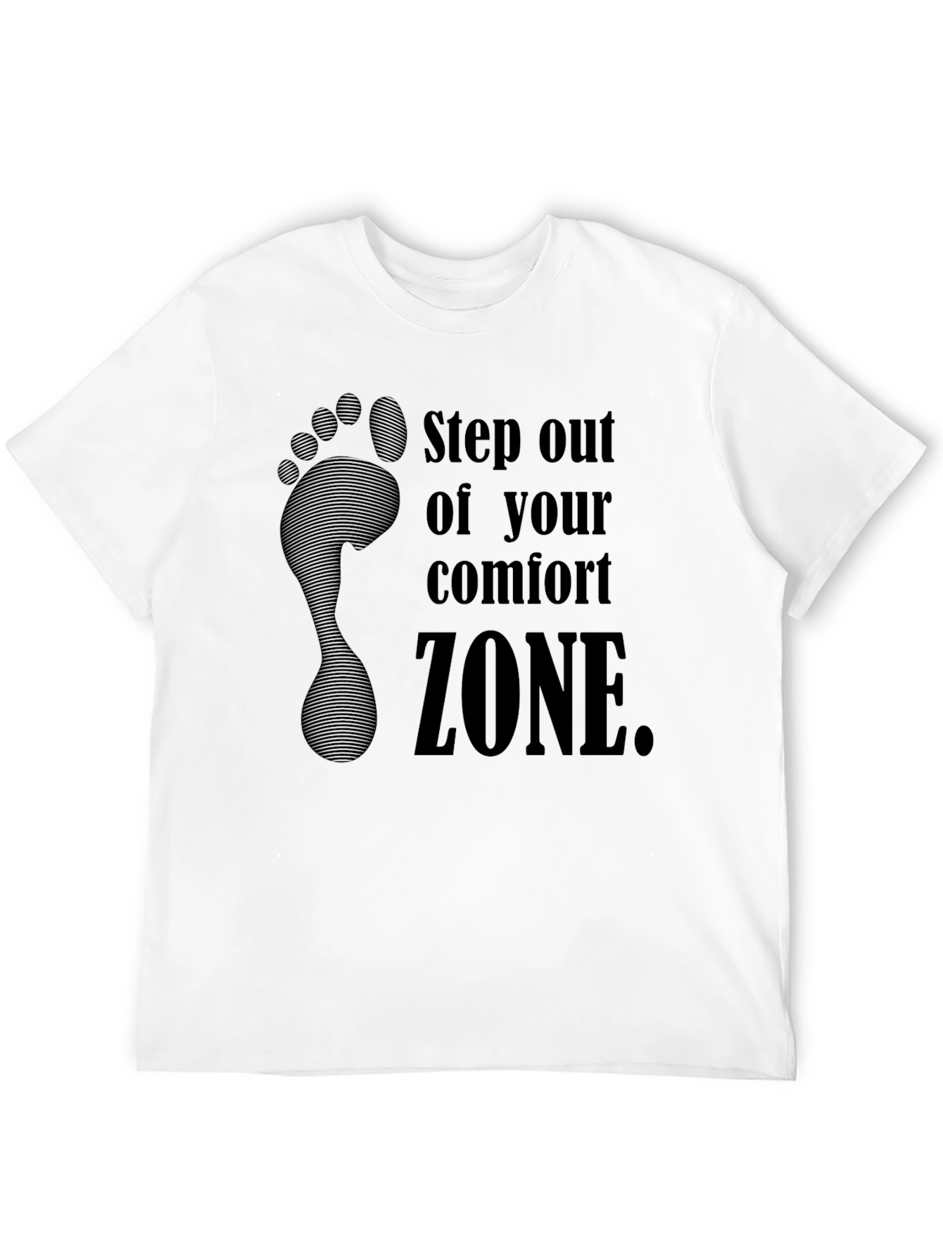 Step Out Comfort Zone Graphic Tee - Black