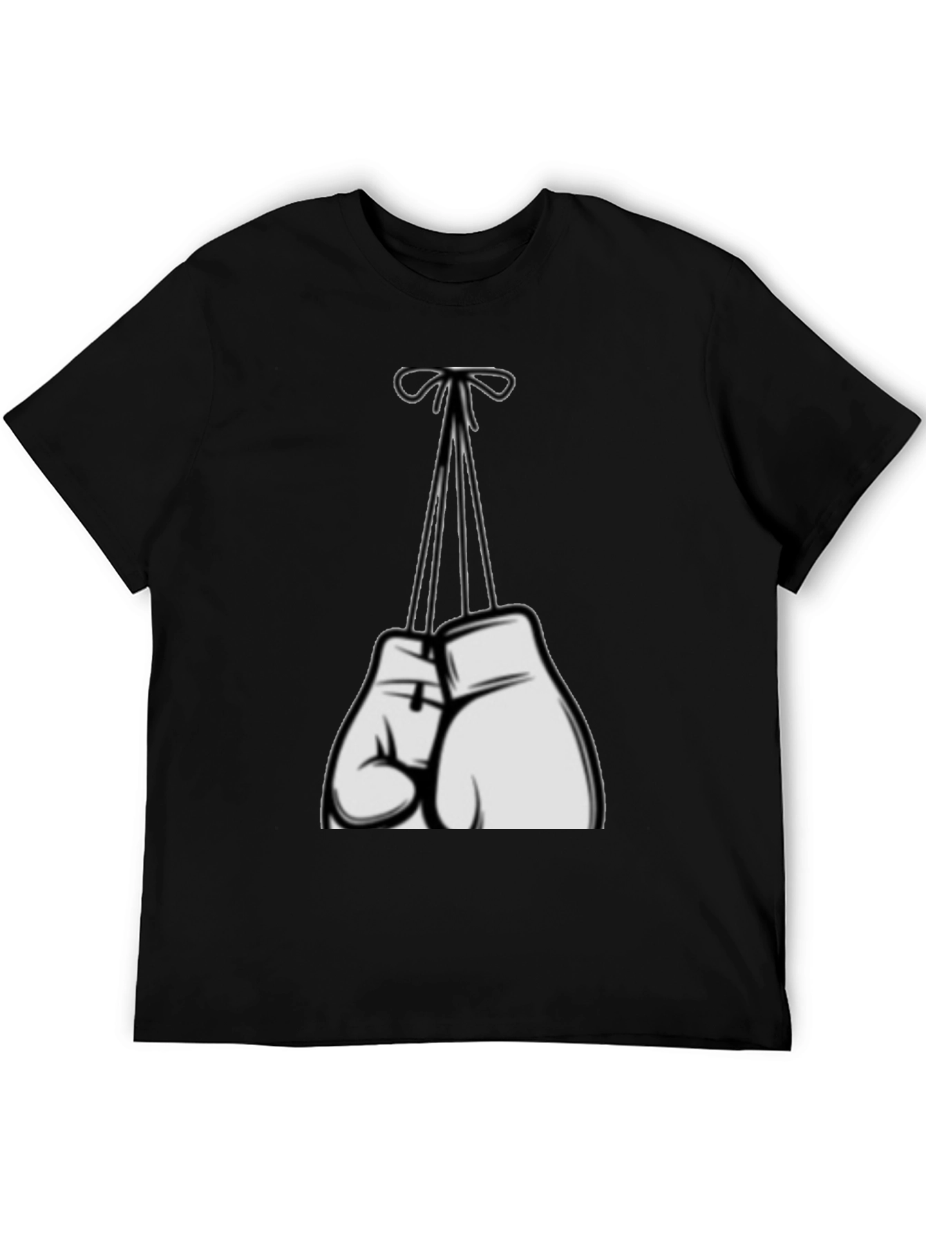 Boxing Gloves Graphic Tee - Black Casual Shirt