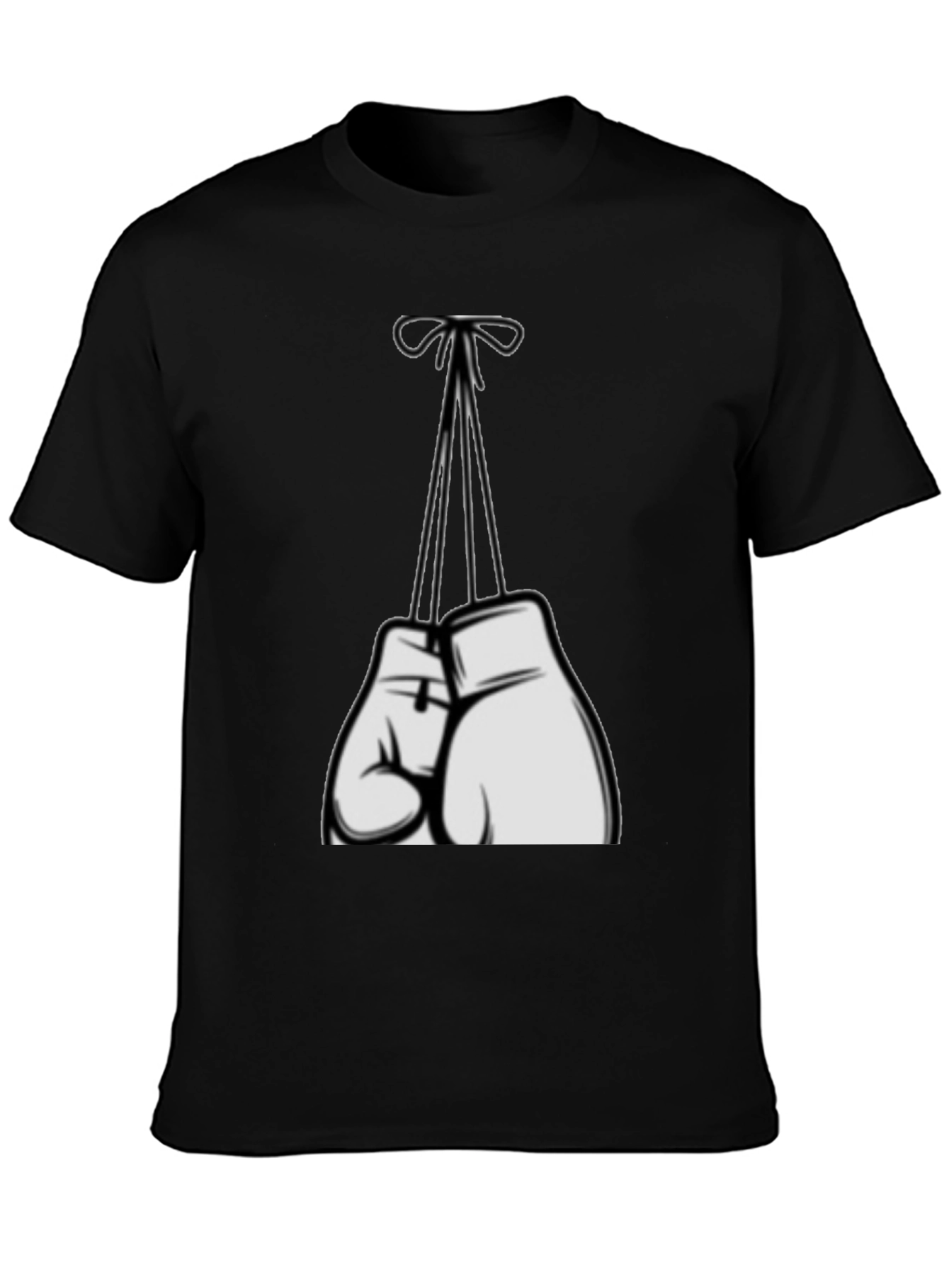 Boxing Gloves Graphic Tee - Black Casual Shirt