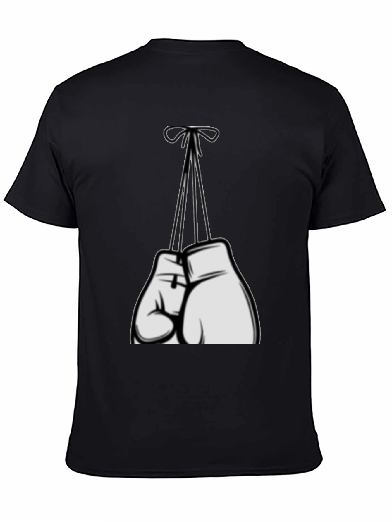 Boxing Gloves Graphic Tee - Black Casual Shirt