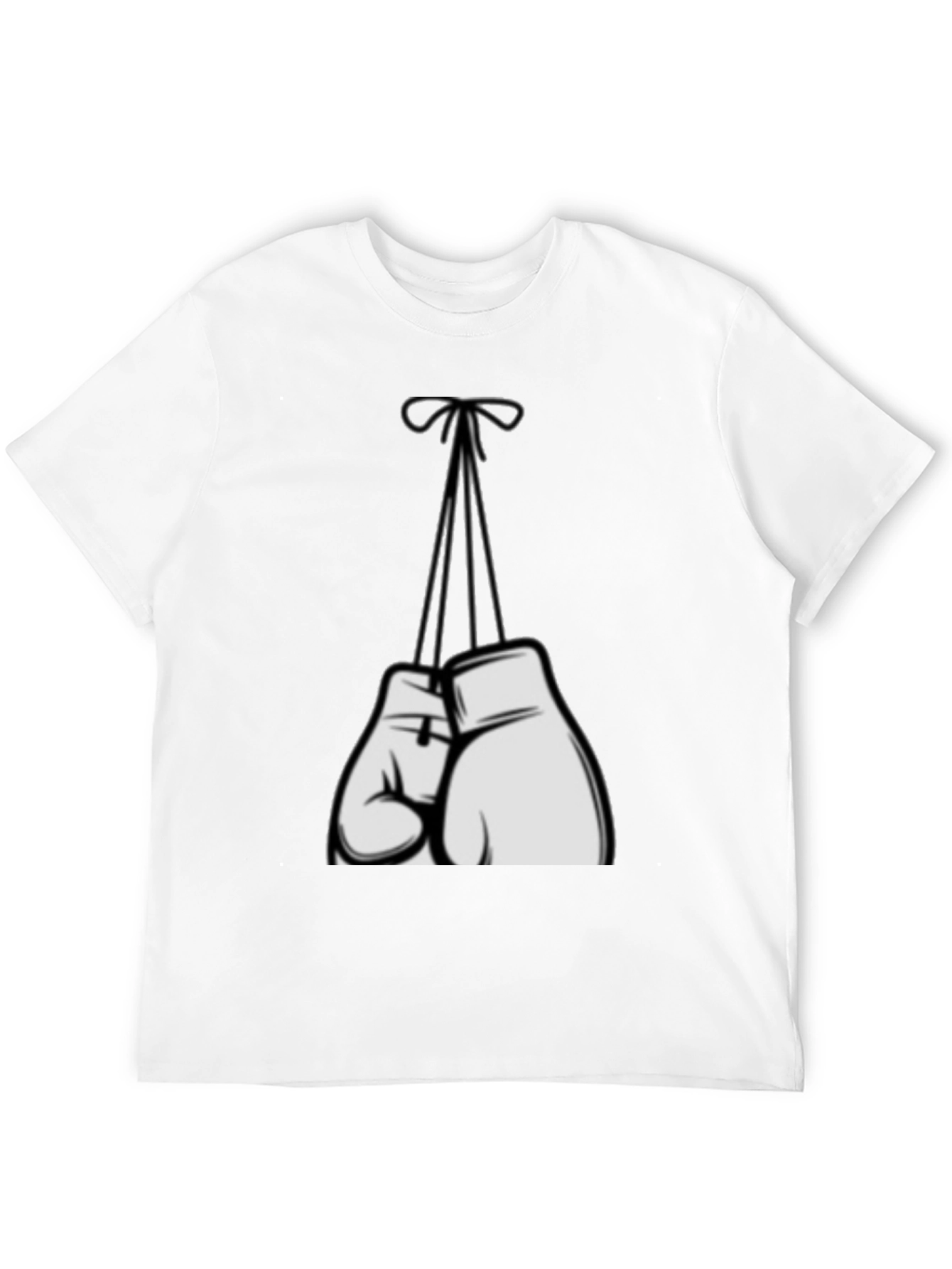 Boxing Gloves Graphic Tee - Black Casual Shirt