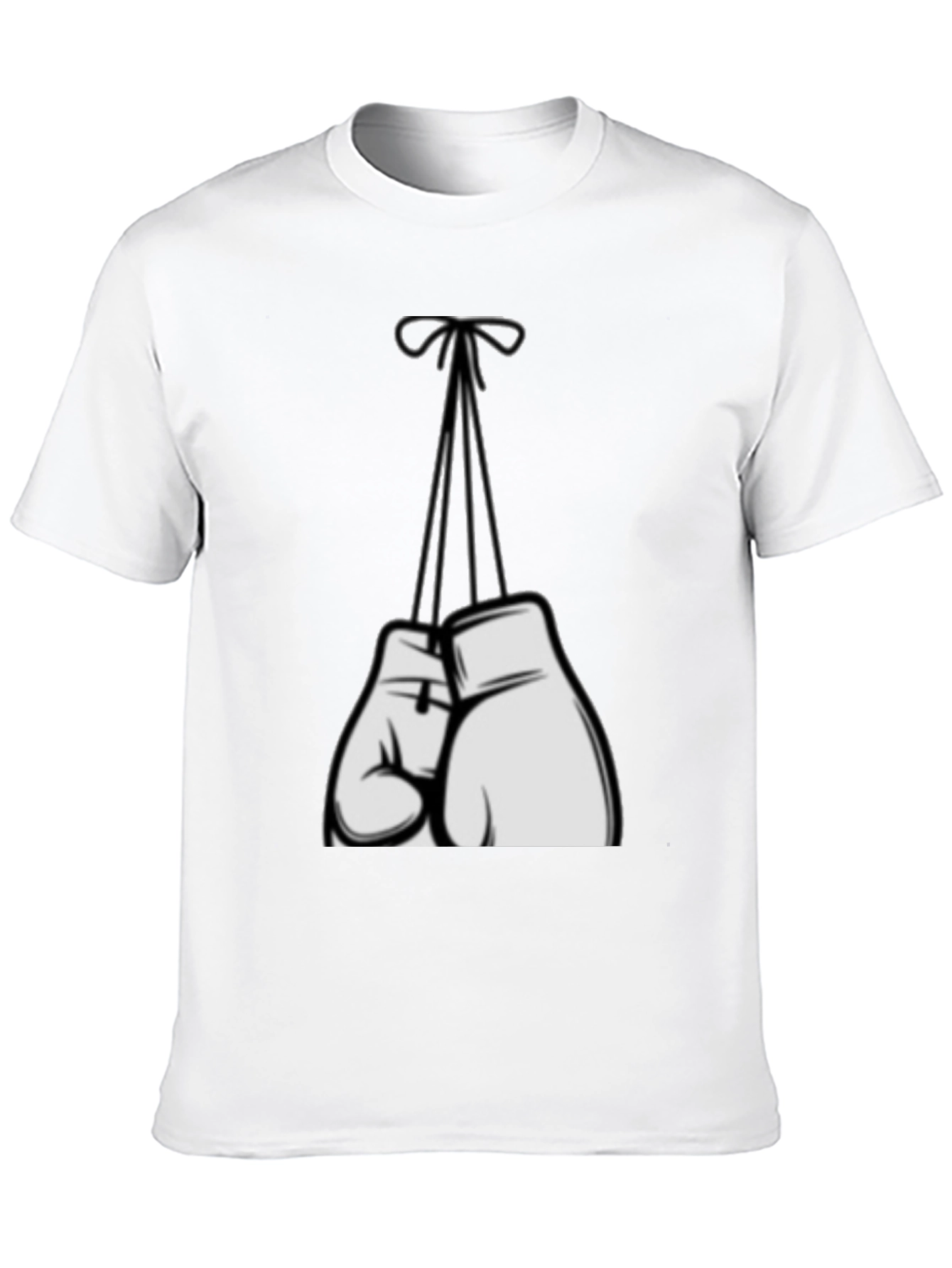 Boxing Gloves Graphic Tee - Black Casual Shirt