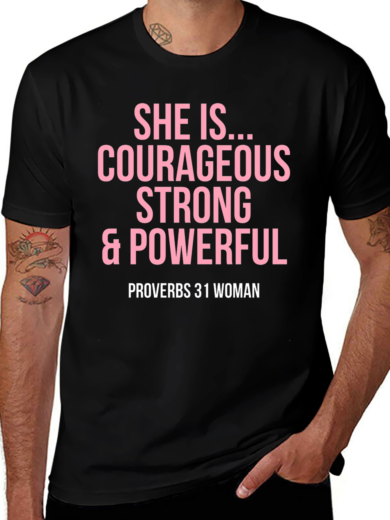 Courageous Strong & Powerful Proverbs 31 Woman T-Shirt