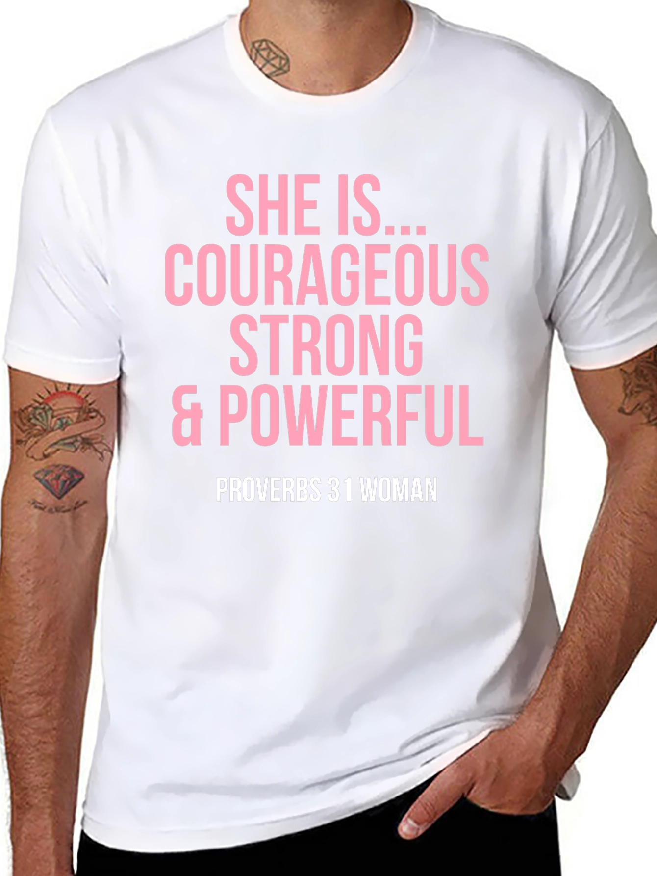 Courageous Strong & Powerful Proverbs 31 Woman T-Shirt