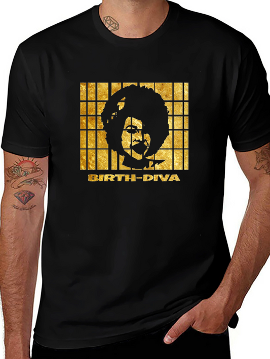 Birth Diva Graphic Print T-Shirt - Black