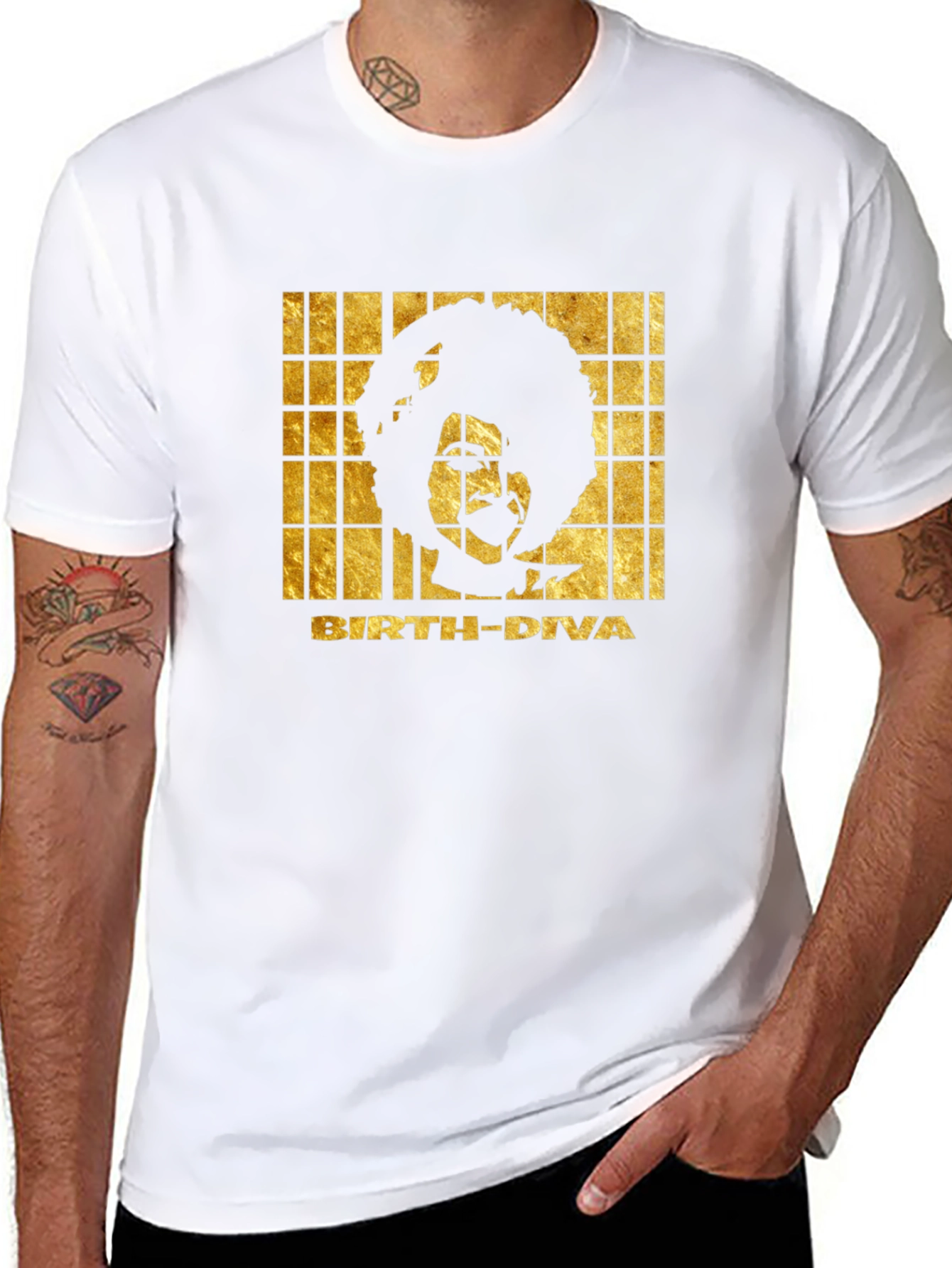 Birth Diva Graphic Print T-Shirt - Black