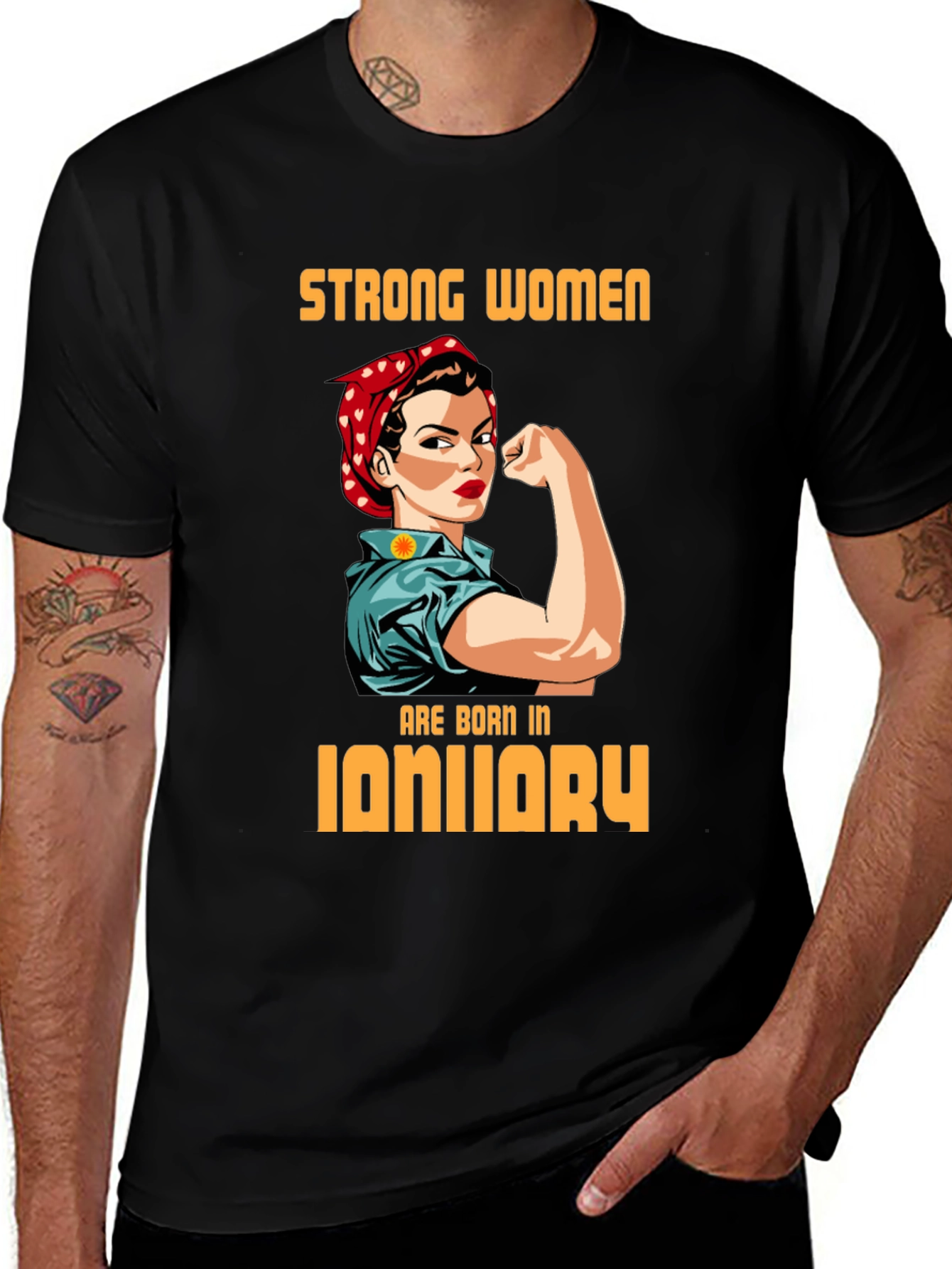 Strong Women January Birthday T-Shirt