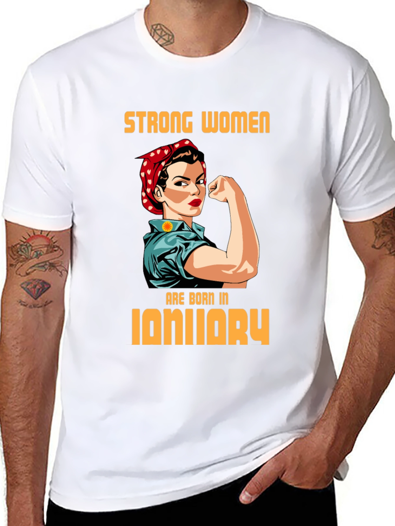 Strong Women January Birthday T-Shirt