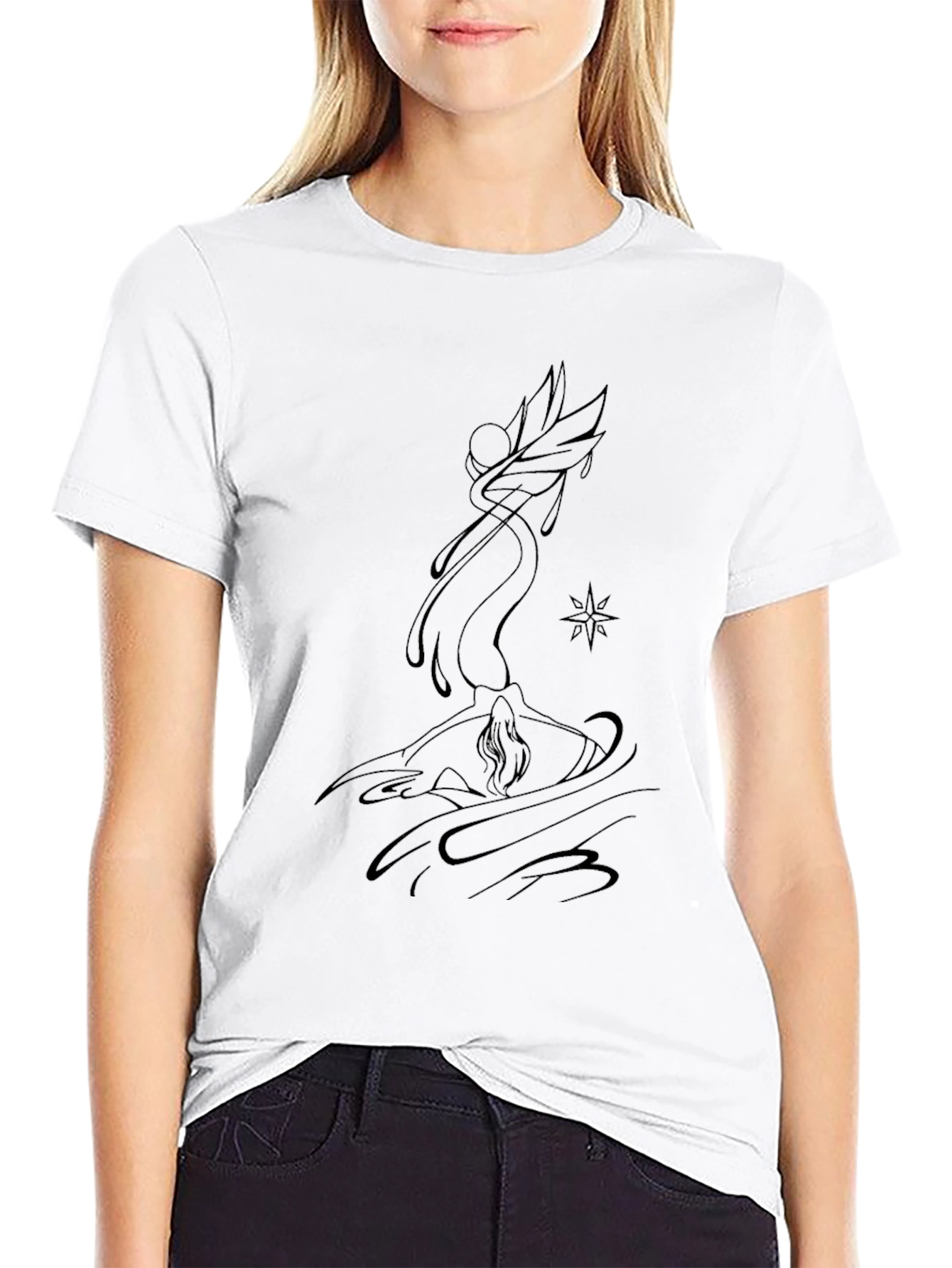 Mystic Sketch Black Tee