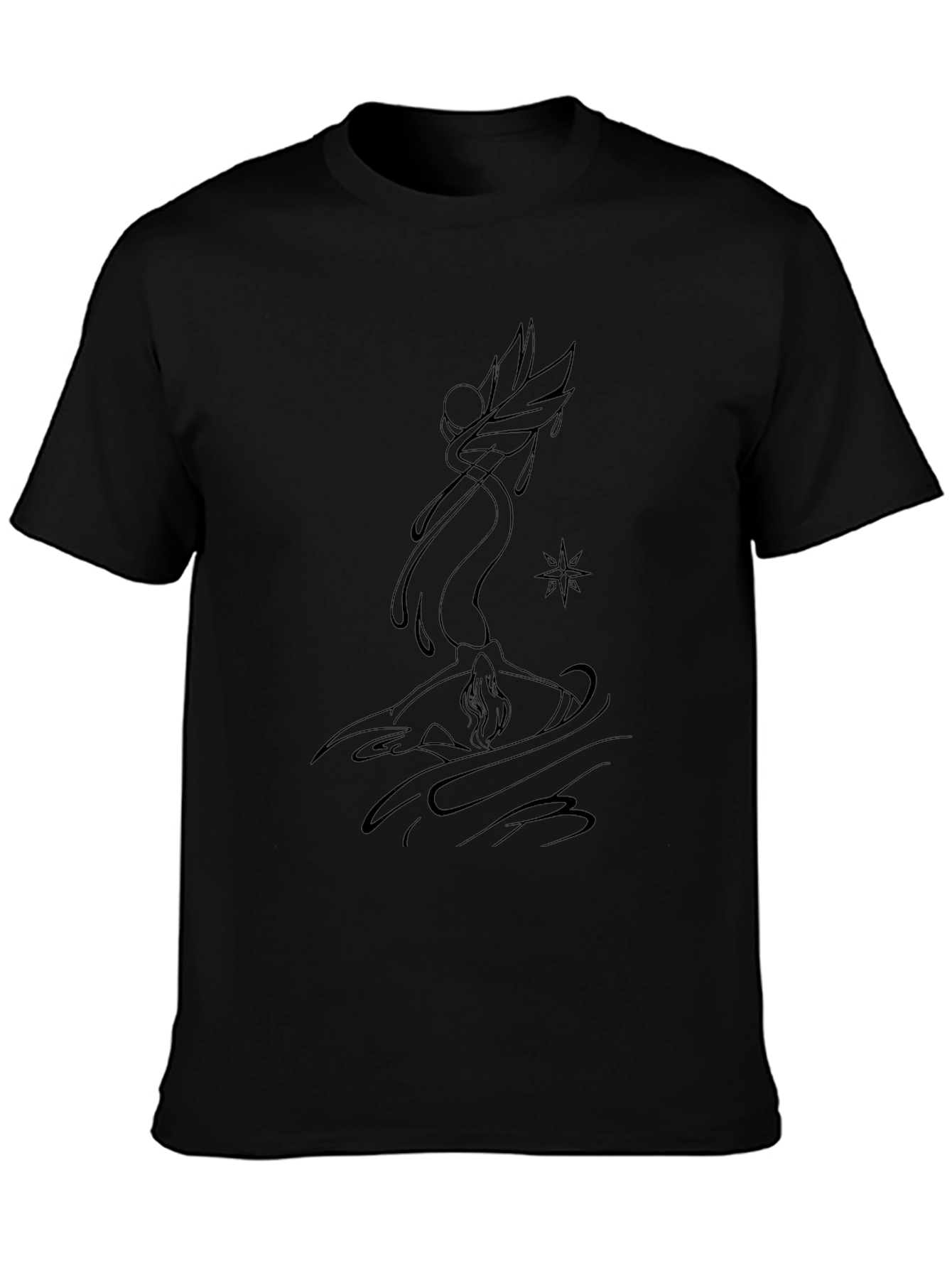 Mystic Sketch Black Tee