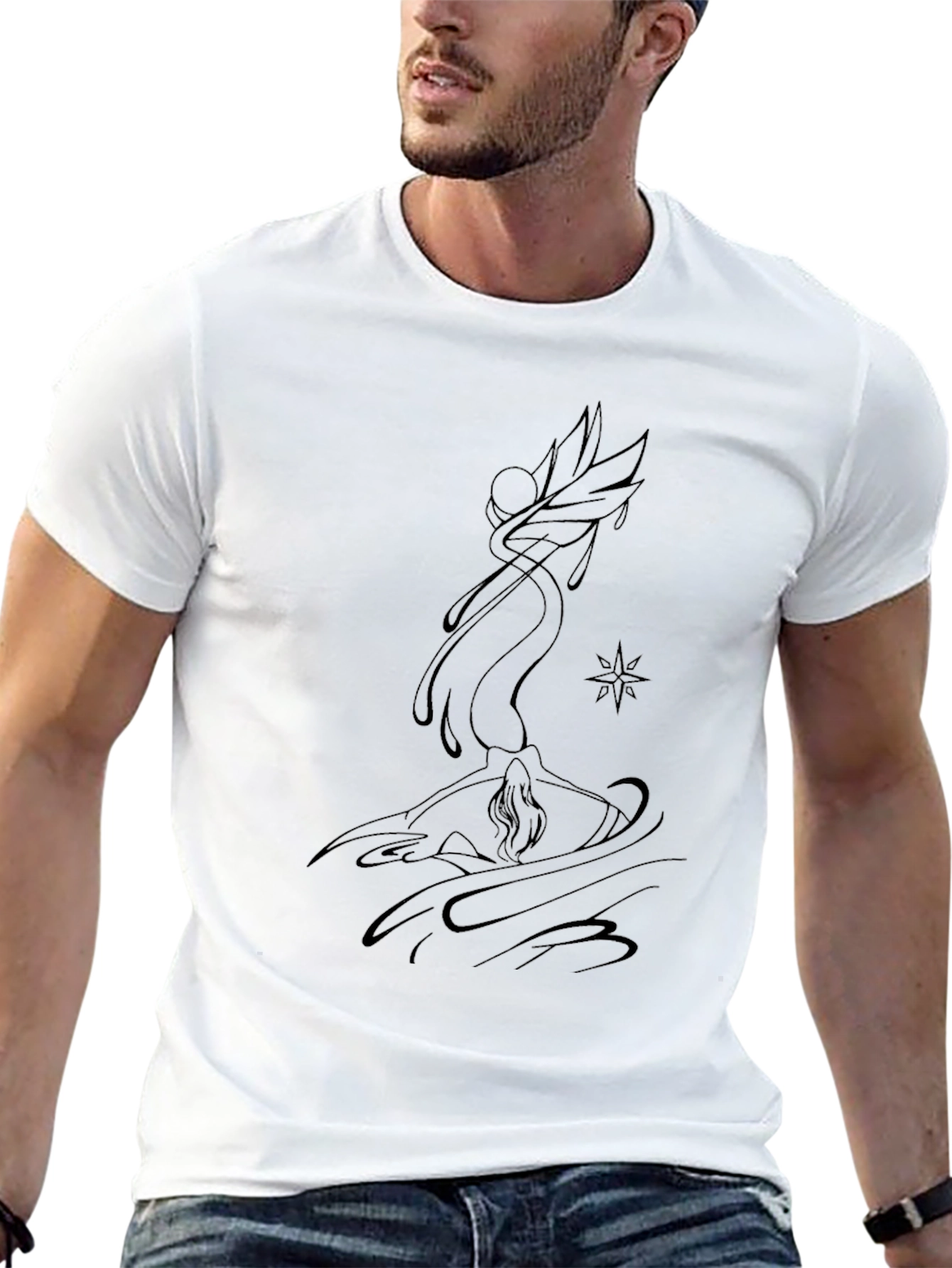 Mystic Sketch Black Tee