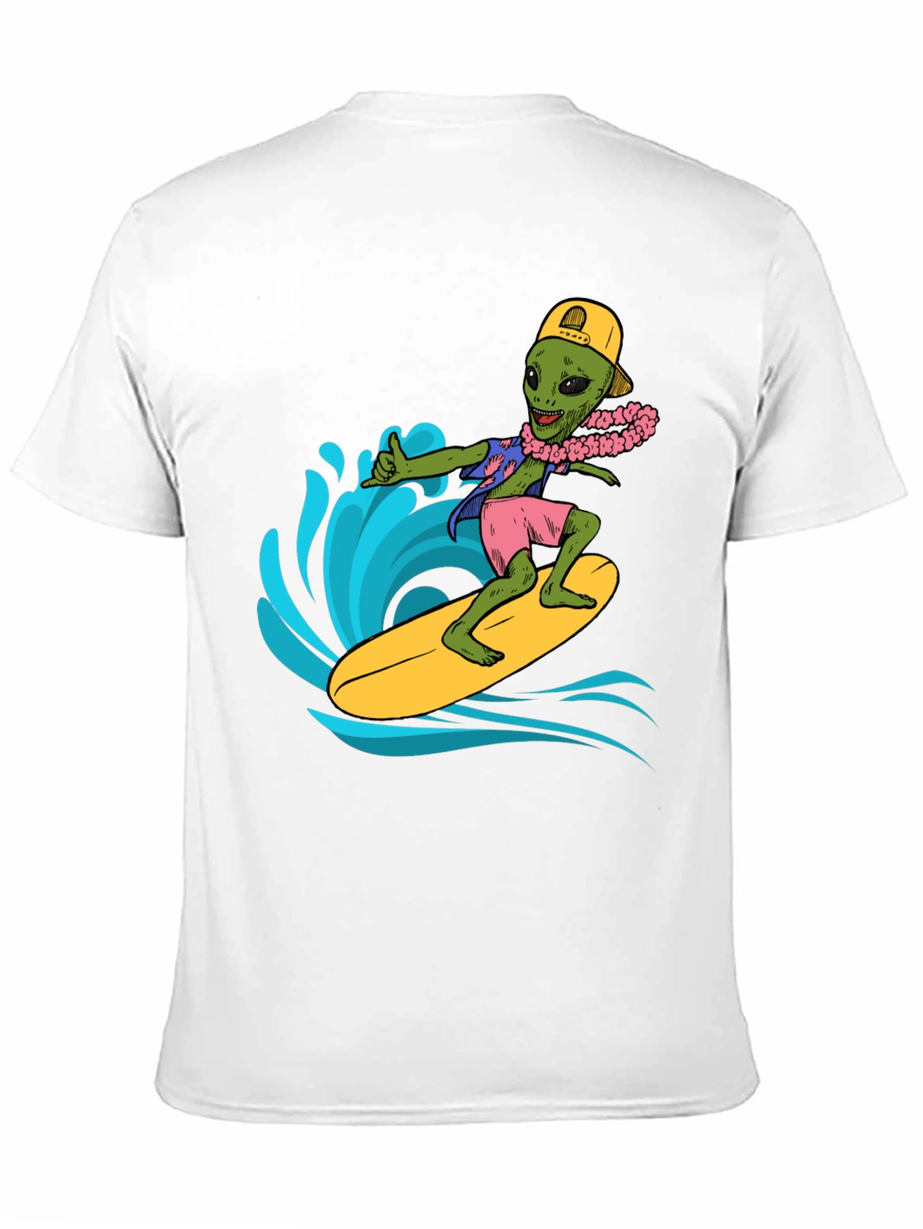 Surfing Alien Graphic Tee - Cool Summer Style