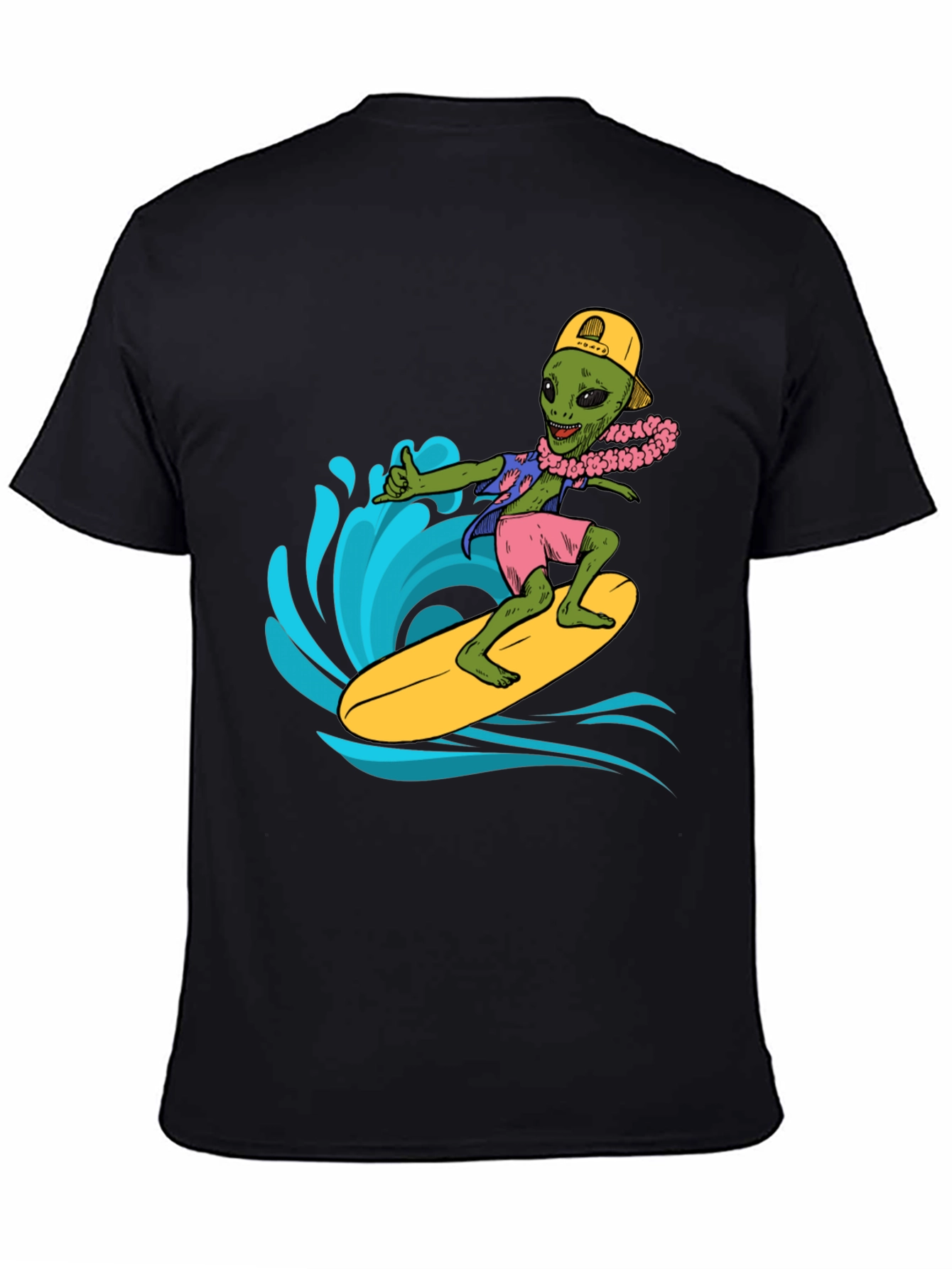Surfing Alien Graphic Tee - Cool Summer Style