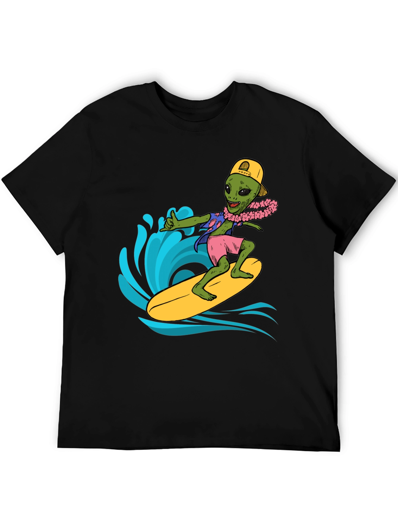 Surfing Alien Graphic Tee - Cool Summer Style