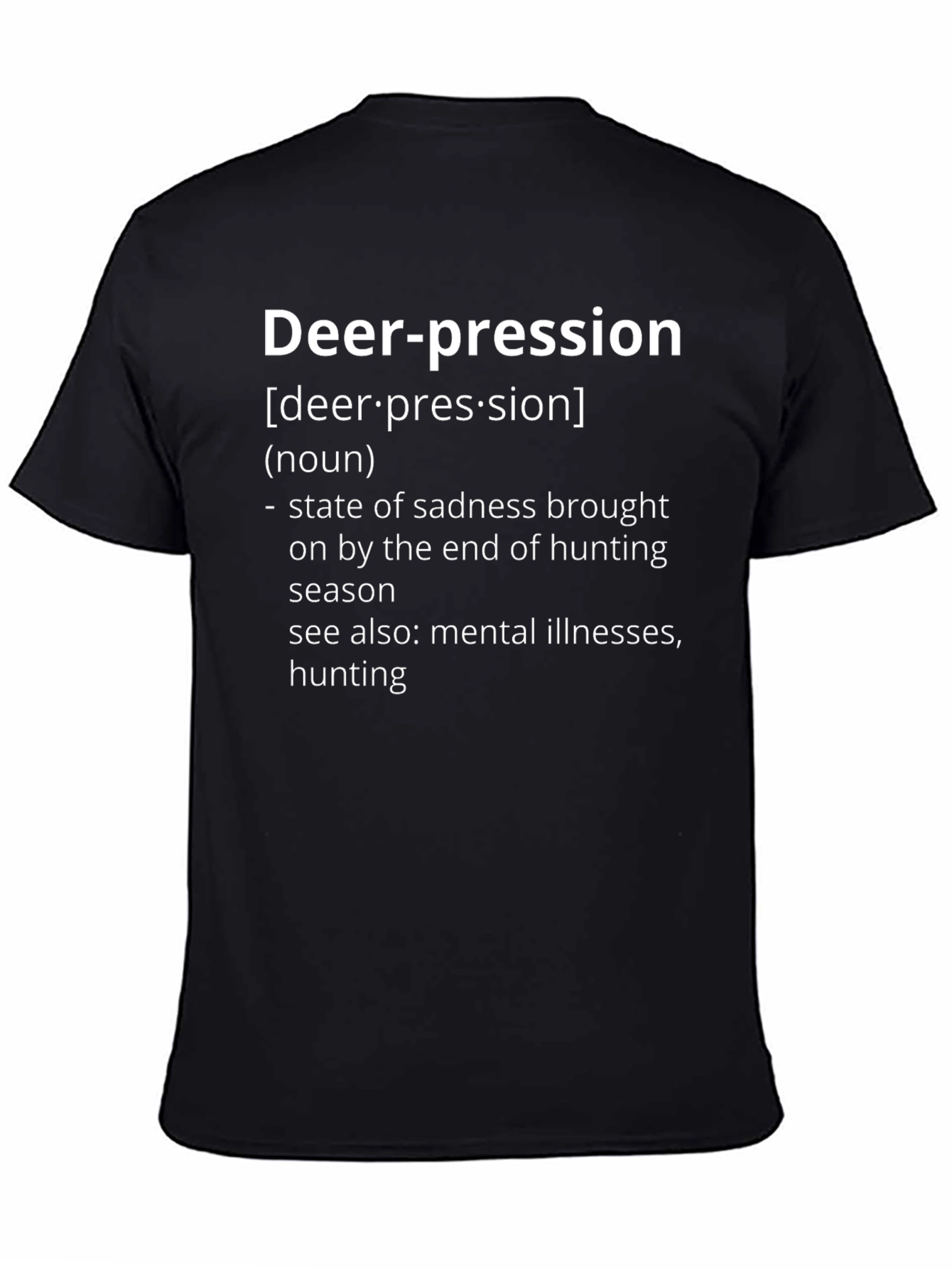 Deer-pression Black Graphic T-Shirt