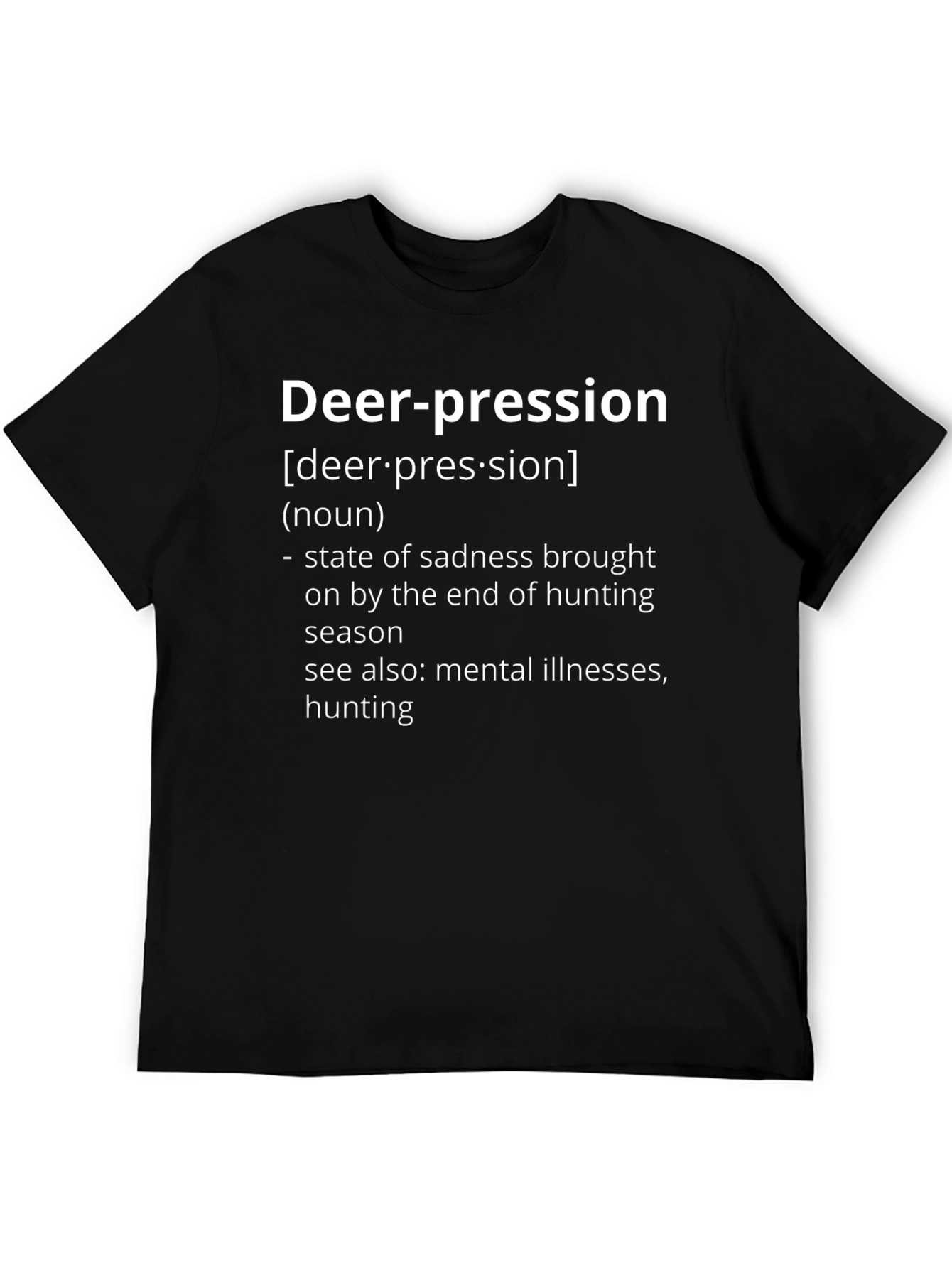 Deer-pression Black Graphic T-Shirt