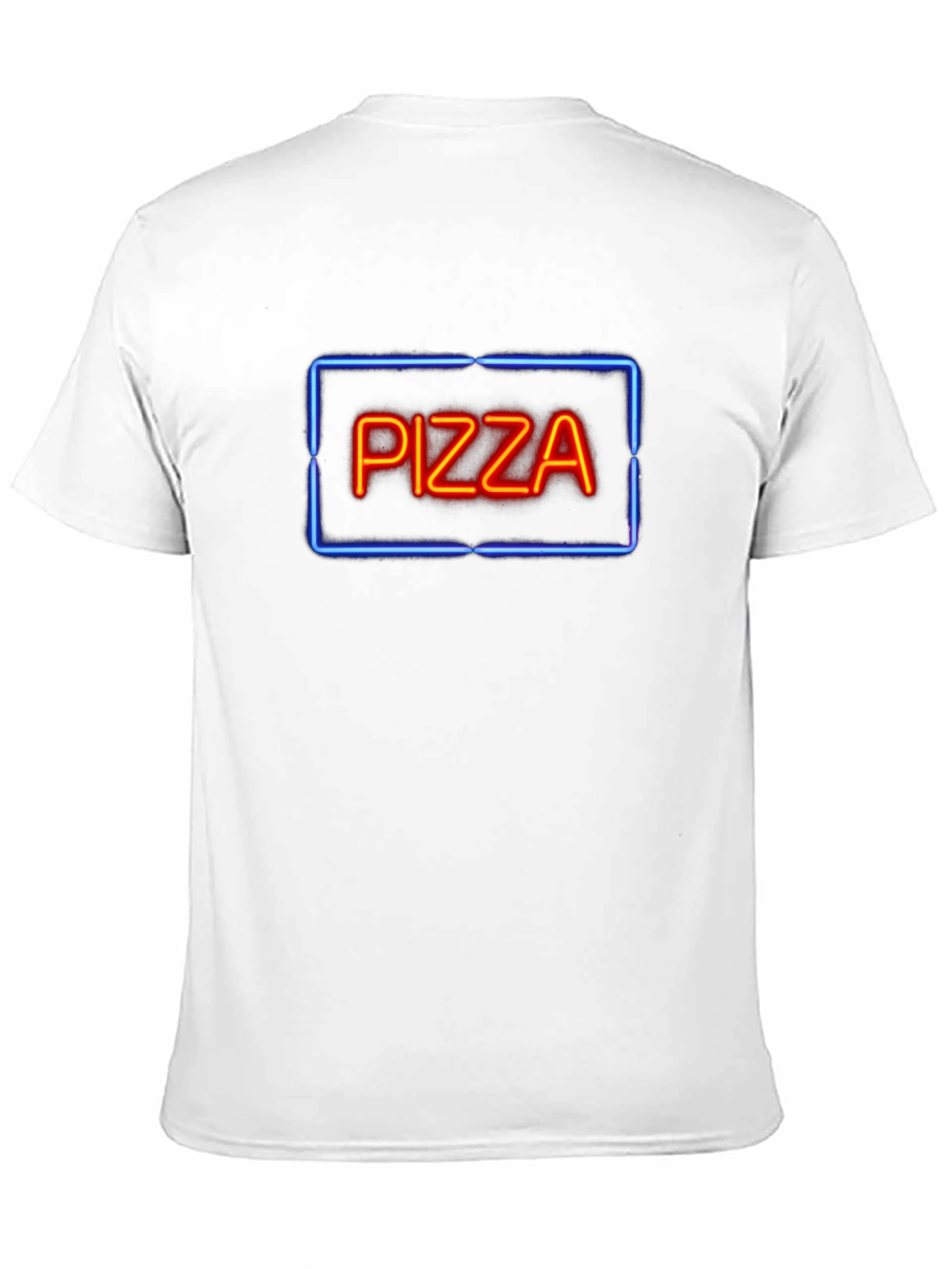 Neon Pizza Sign Graphic Tee - Black