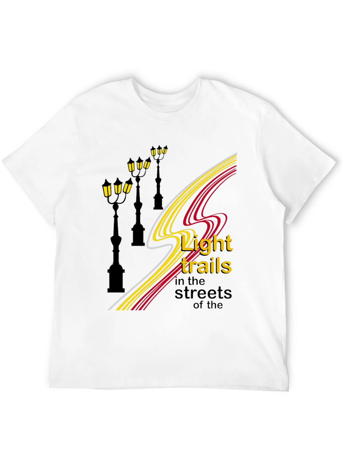 City Lights Mens Black Graphic Tee
