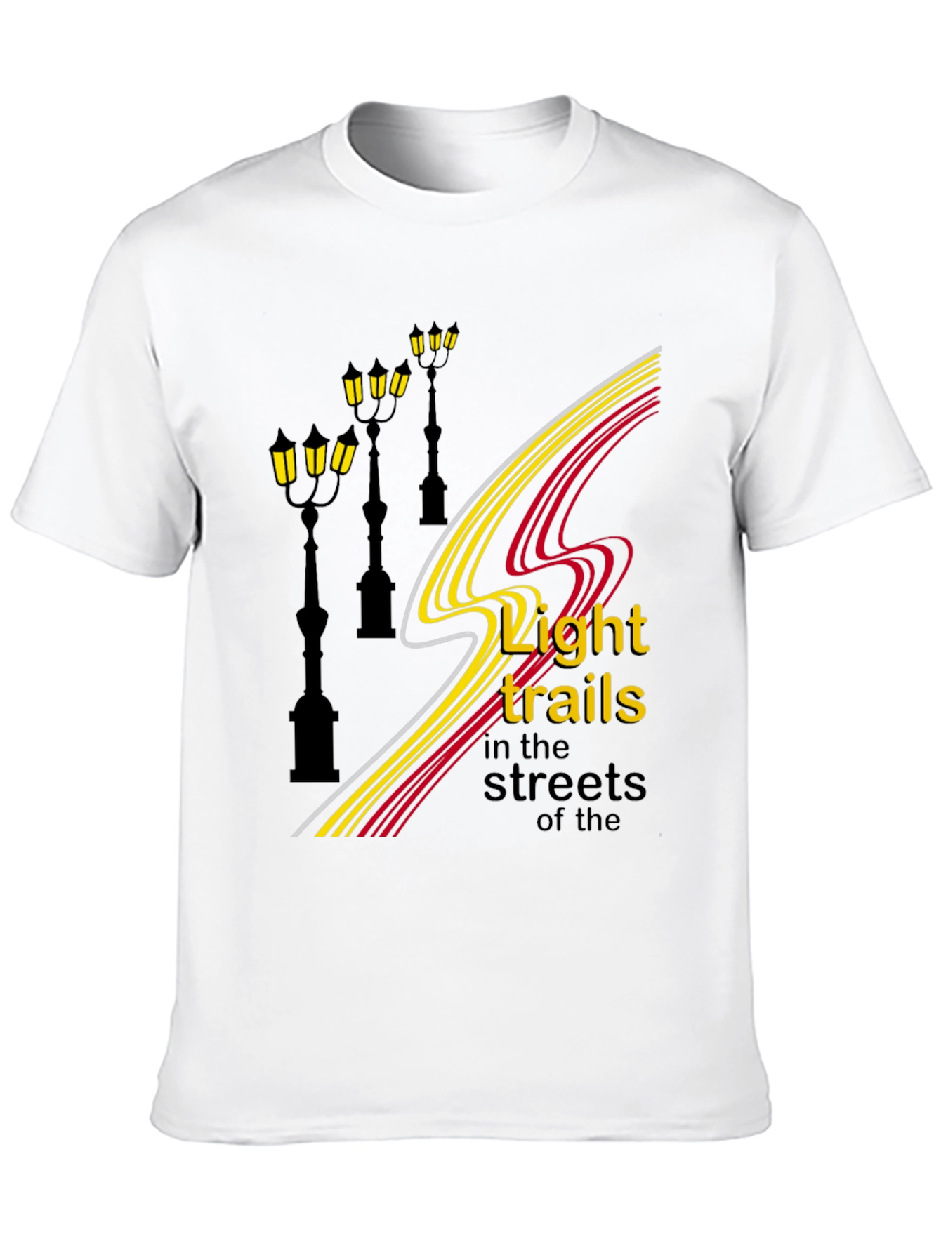 City Lights Mens Black Graphic Tee