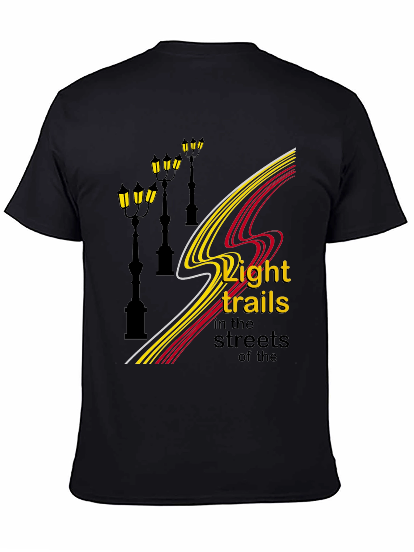 City Lights Mens Black Graphic Tee