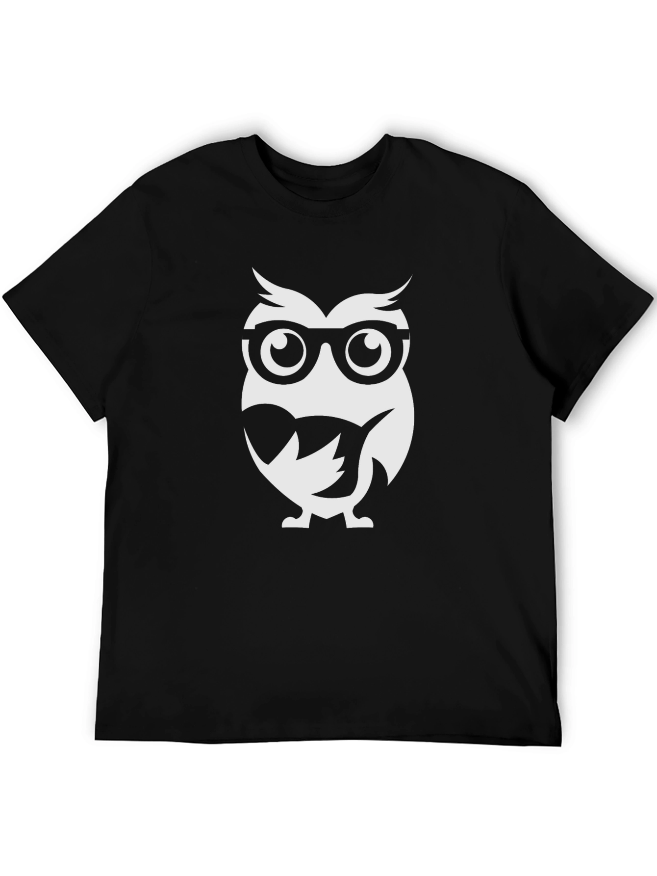Black Owl Nerd T-Shirt - Stylish & Comfy