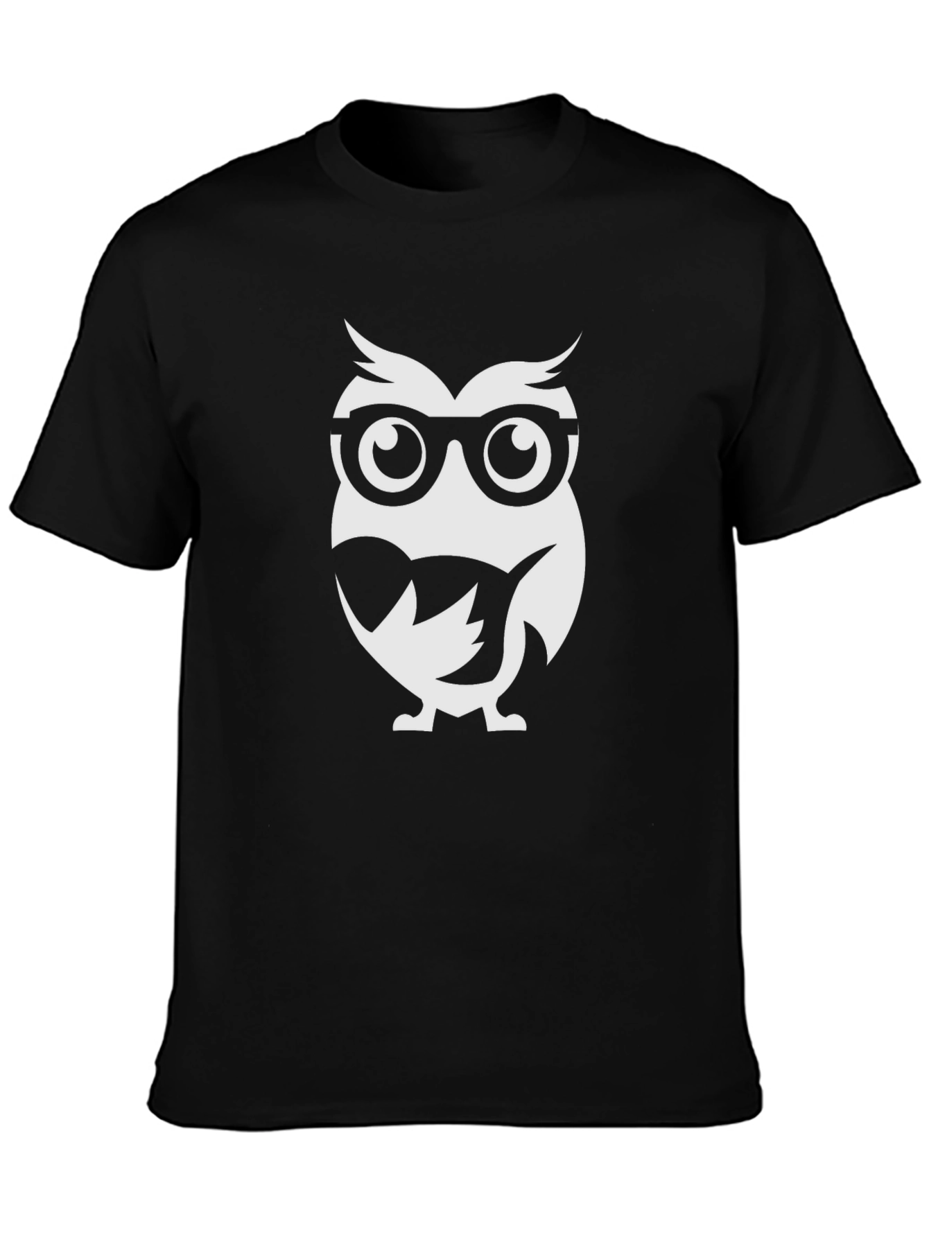 Black Owl Nerd T-Shirt - Stylish & Comfy