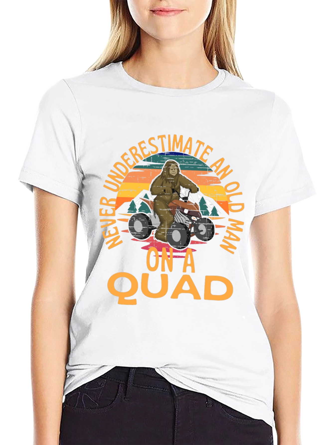 Never Underestimate an Old Man on a Quad Tee