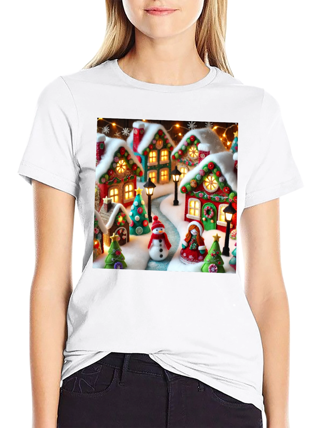 Festive Holiday Village T-Shirt