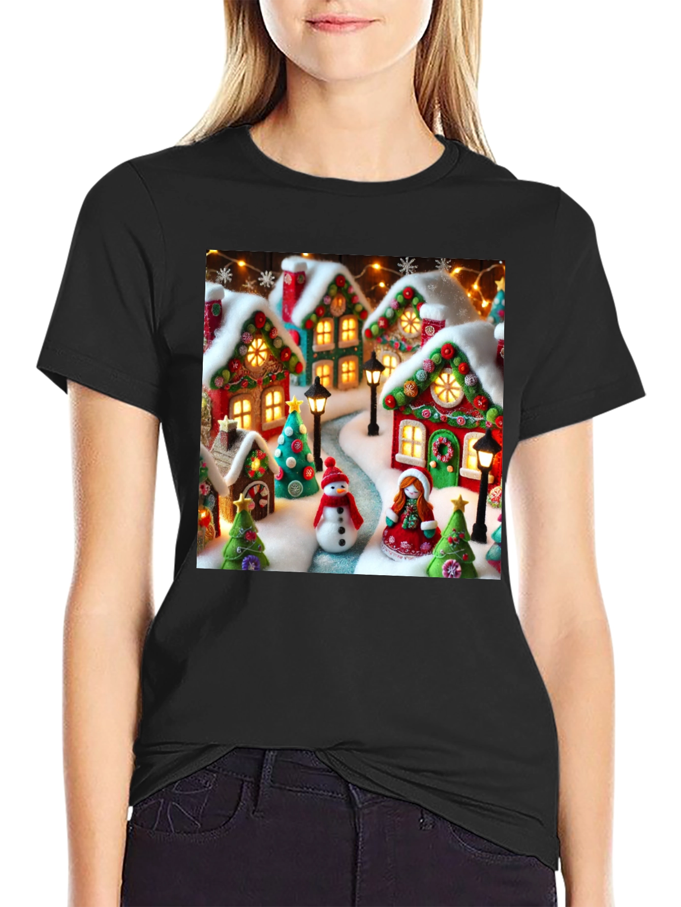 Festive Holiday Village T-Shirt