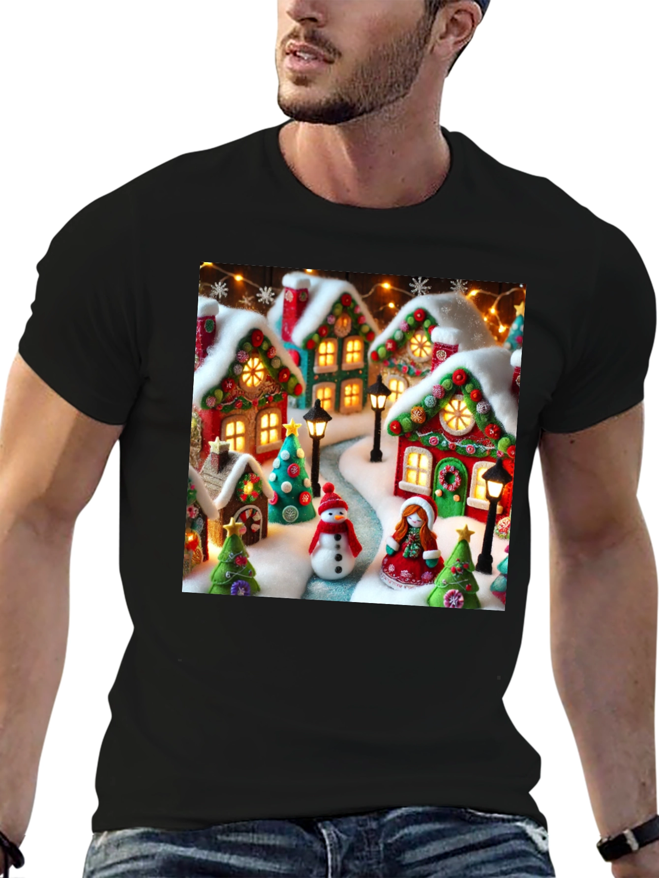 Festive Holiday Village T-Shirt