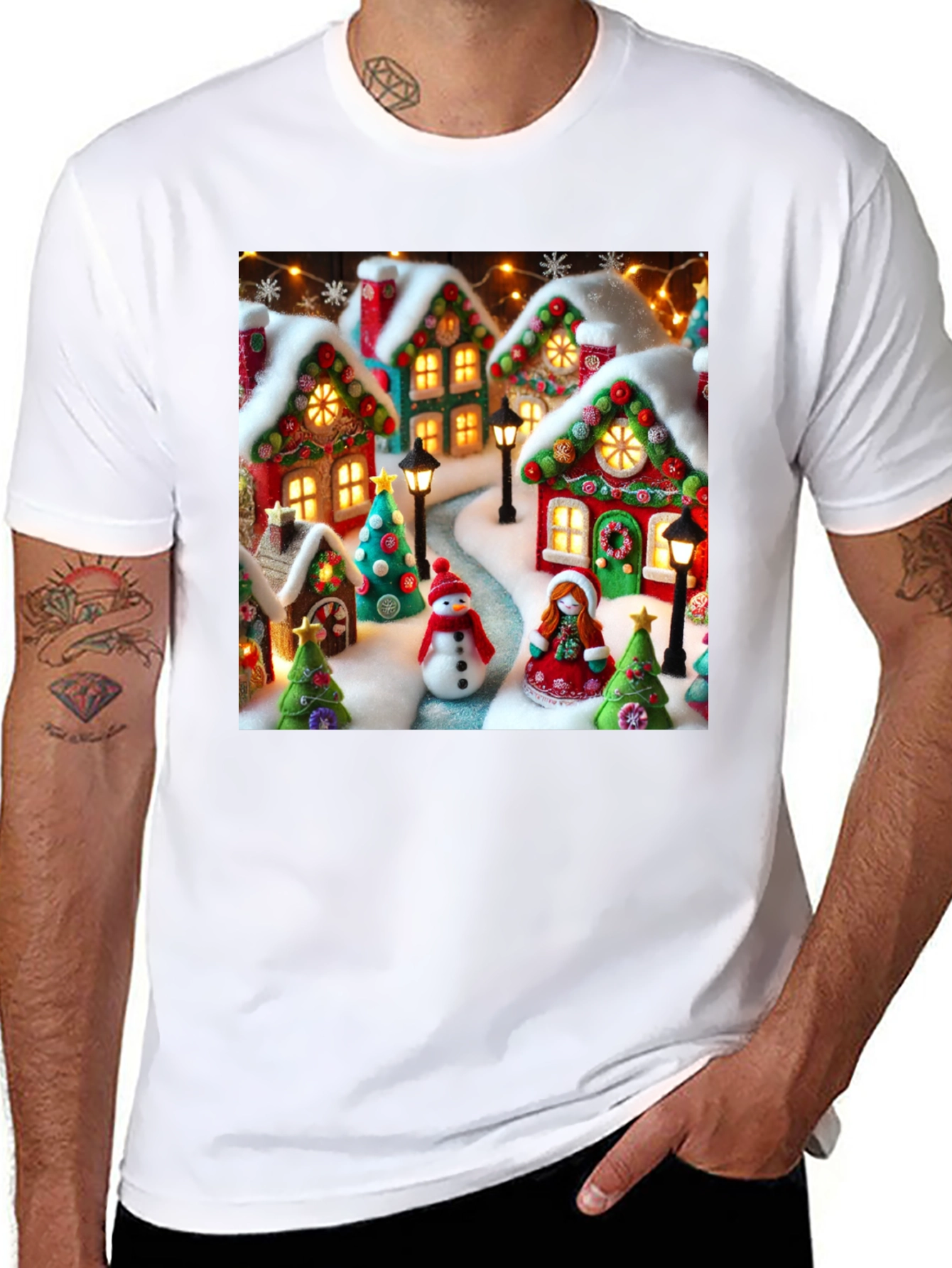 Festive Holiday Village T-Shirt