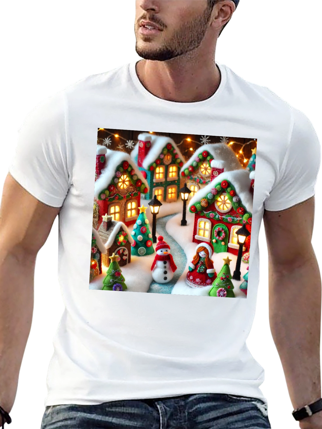 Festive Holiday Village T-Shirt