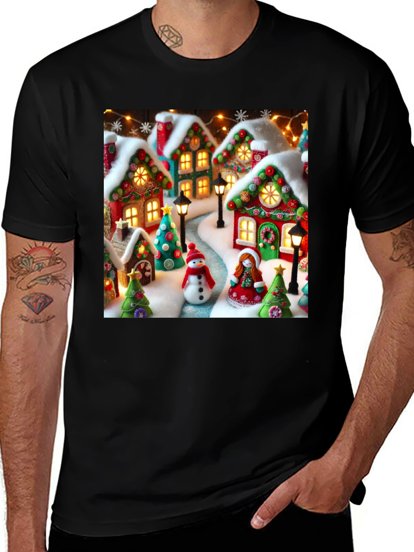 Festive Holiday Village T-Shirt