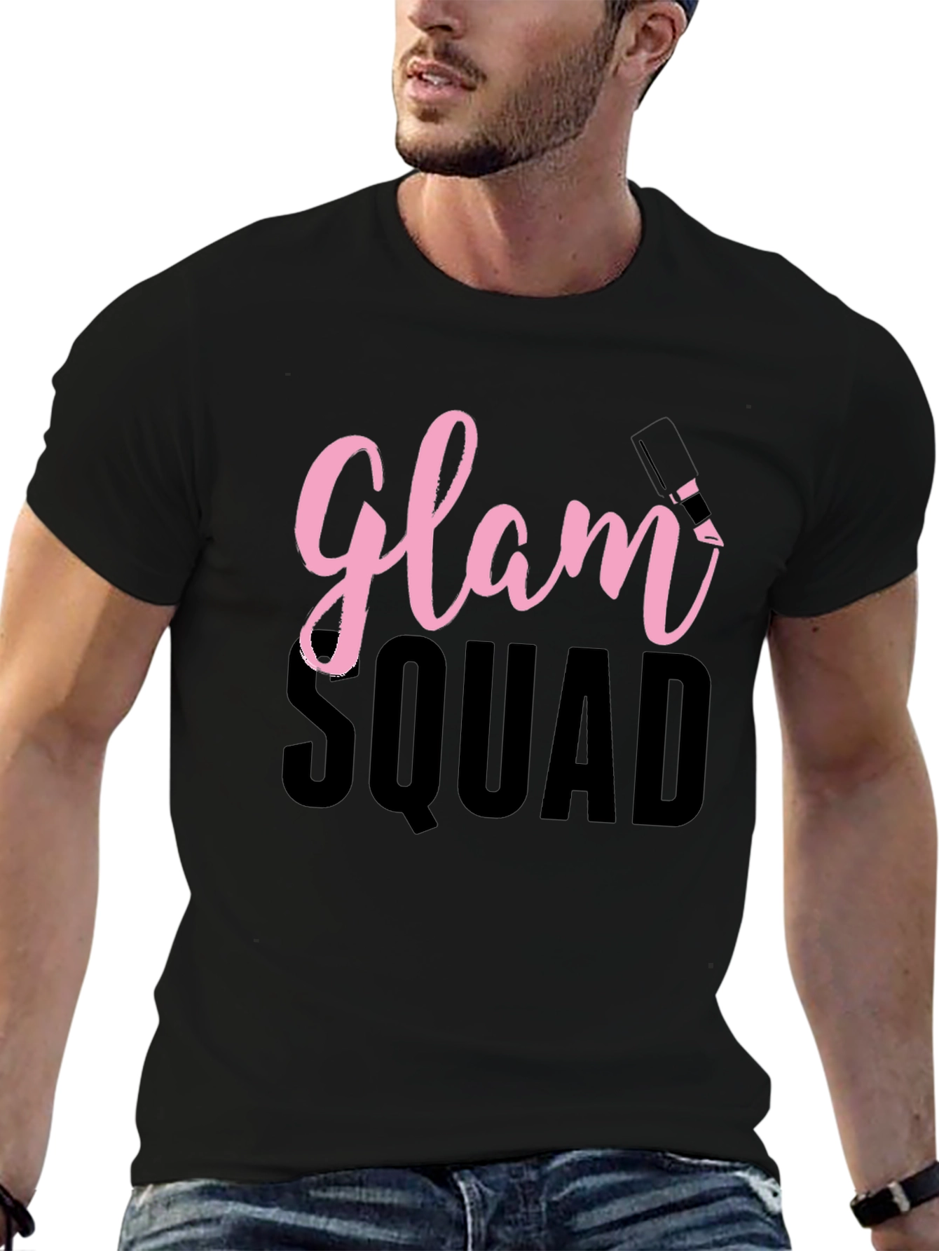 Glam Squad Tee - Stylish Cotton Graphic T-Shirt