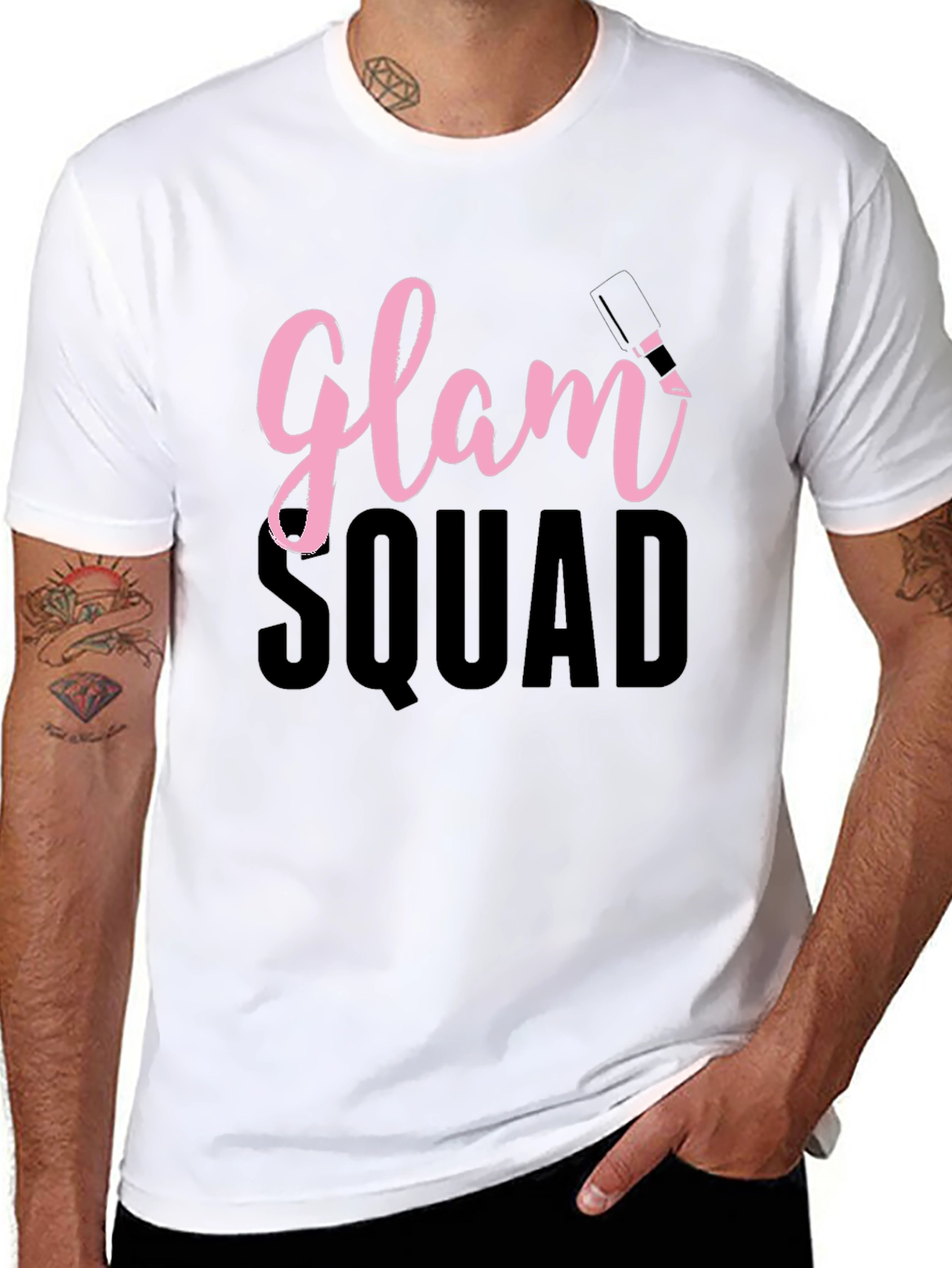 Glam Squad Tee - Stylish Cotton Graphic T-Shirt