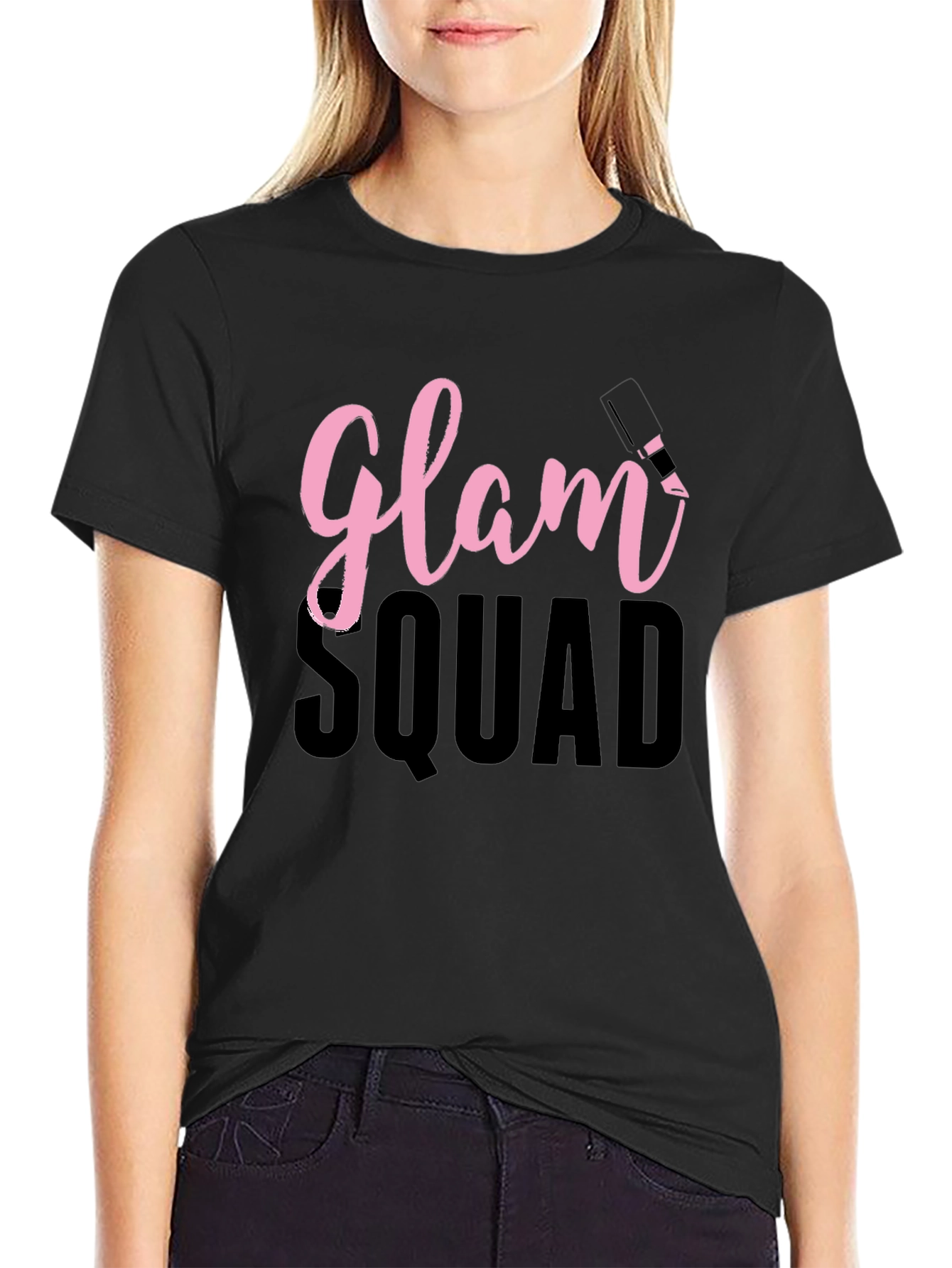 Glam Squad Tee - Stylish Cotton Graphic T-Shirt
