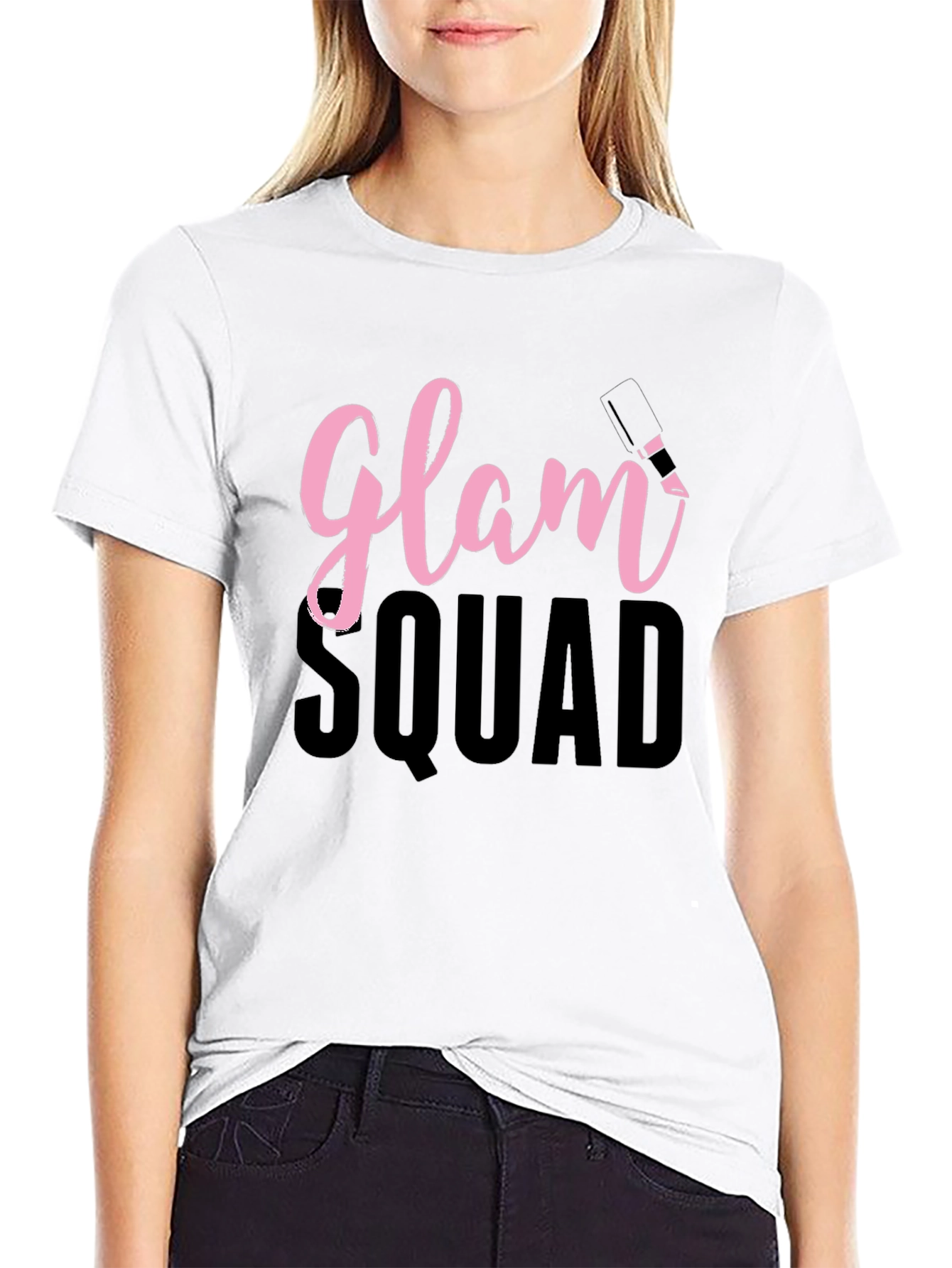 Glam Squad Tee - Stylish Cotton Graphic T-Shirt