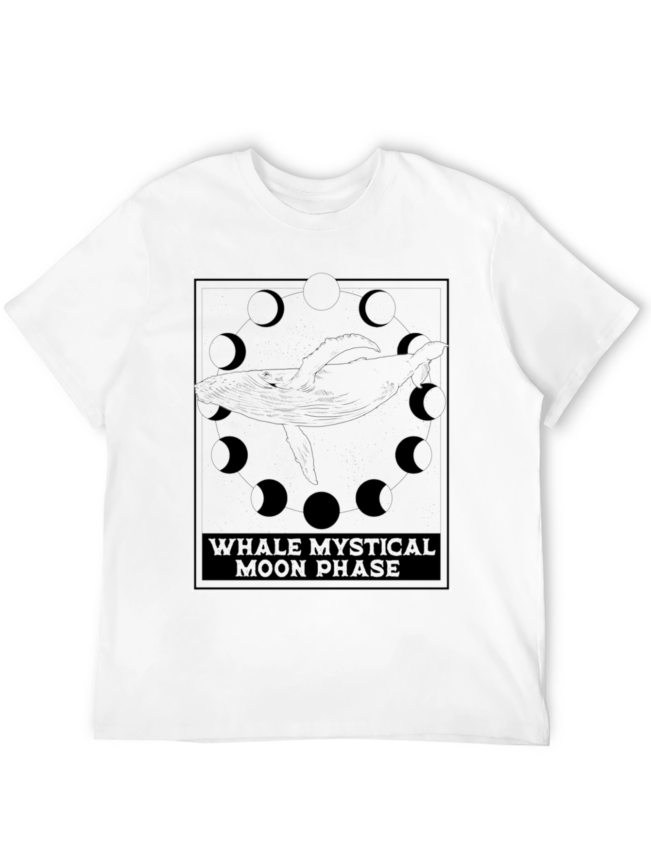Whale Mystical Moon Phase T-Shirt